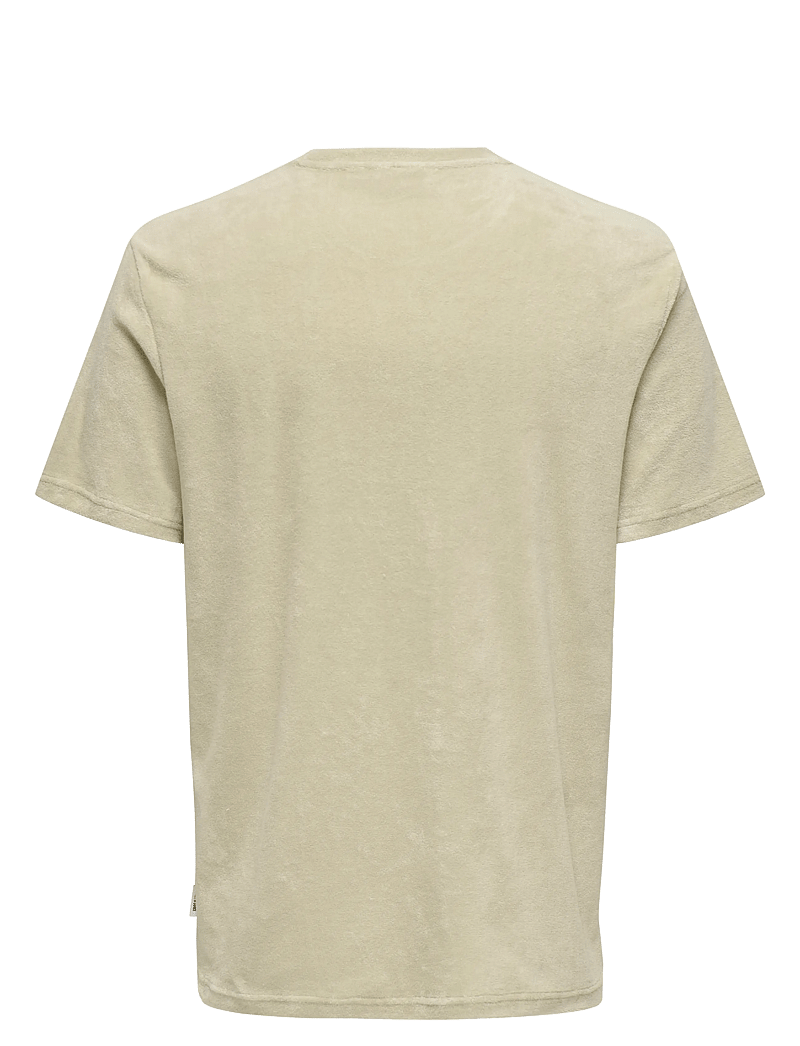 ONLY & SONS - ONSHELLAS REG FROTTE SS TEE - kurzärmelig - silver lining - 1