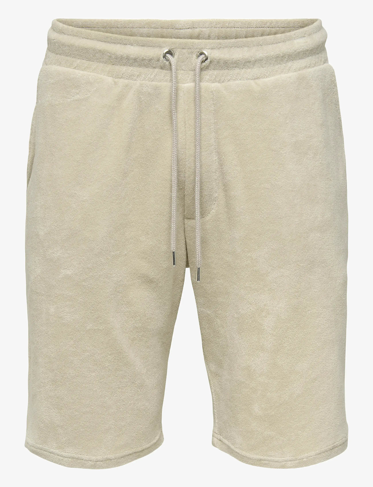 ONLY & SONS - ONSHELLAS REG FROTTE SHORTS - laveste priser - silver lining - 0