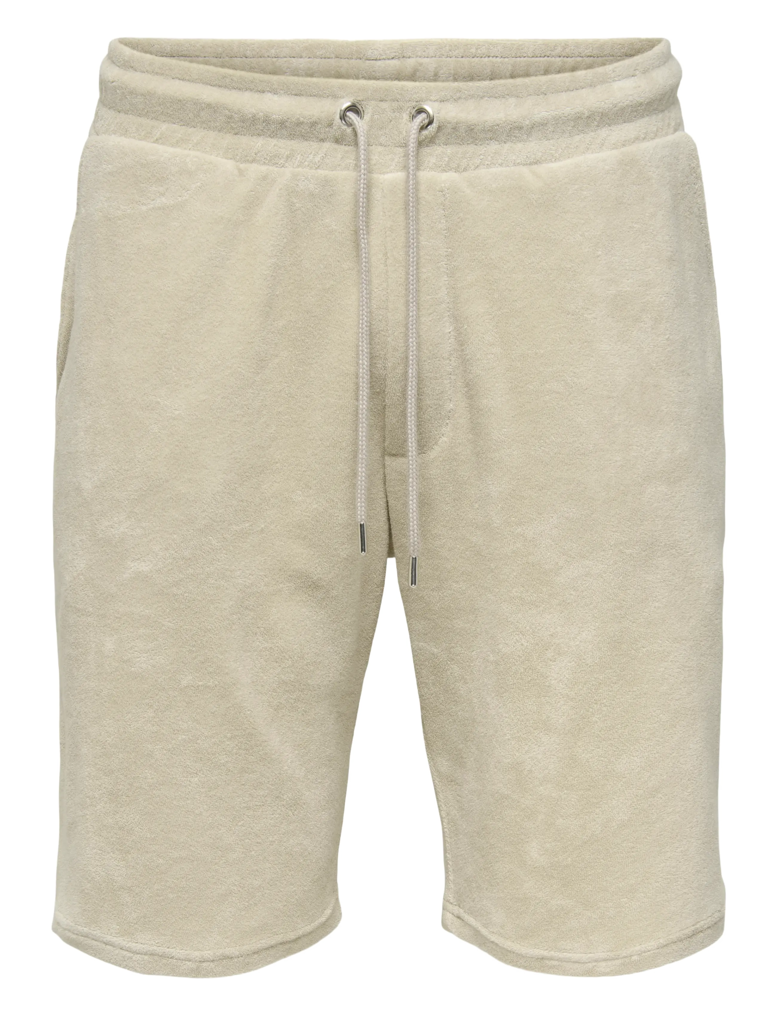 ONLY & SONS ONSHELLAS REG FROTTE SHORTS - Kollektionen - SILVER LINING / beige