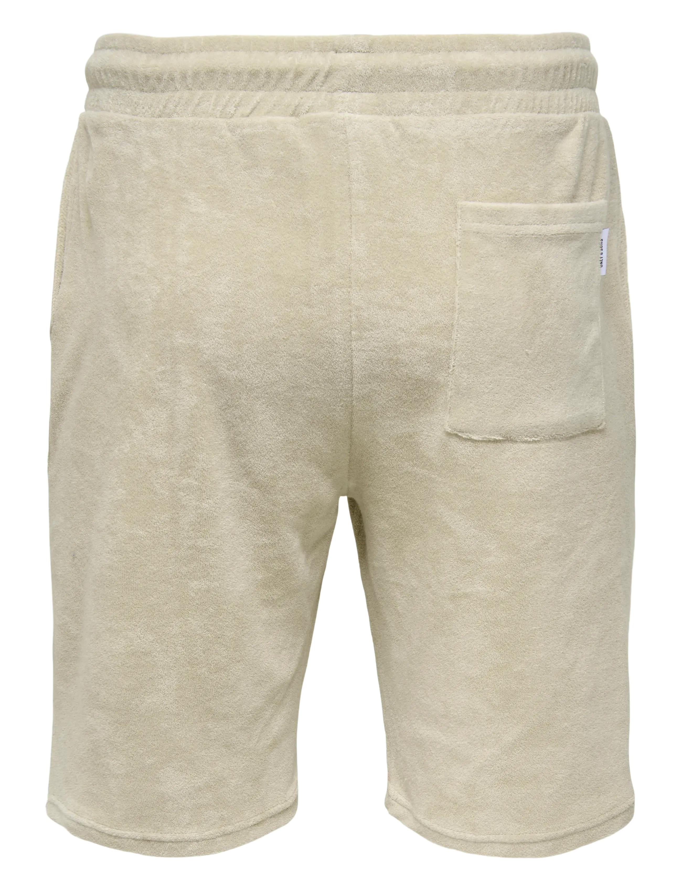 ONLY & SONS - ONSHELLAS REG FROTTE SHORTS - najniższe ceny - silver lining - 1