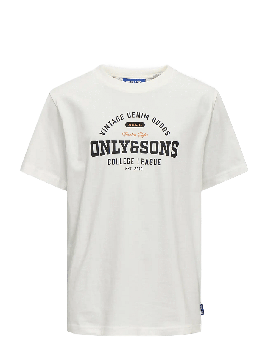 ONLY & SONS - OSJLENNY LIFE REG VINTAGE TEE JRS NOOS - kortærmede t-shirts - cloud dancer - 1