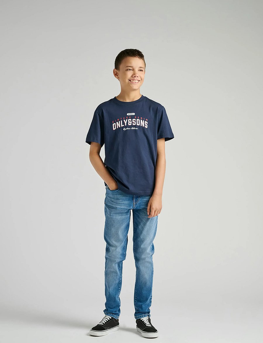 ONLY & SONS - OSJLENNY LIFE REG VINTAGE TEE JRS NOOS - kortermede t-skjorter - navy blazer - 4