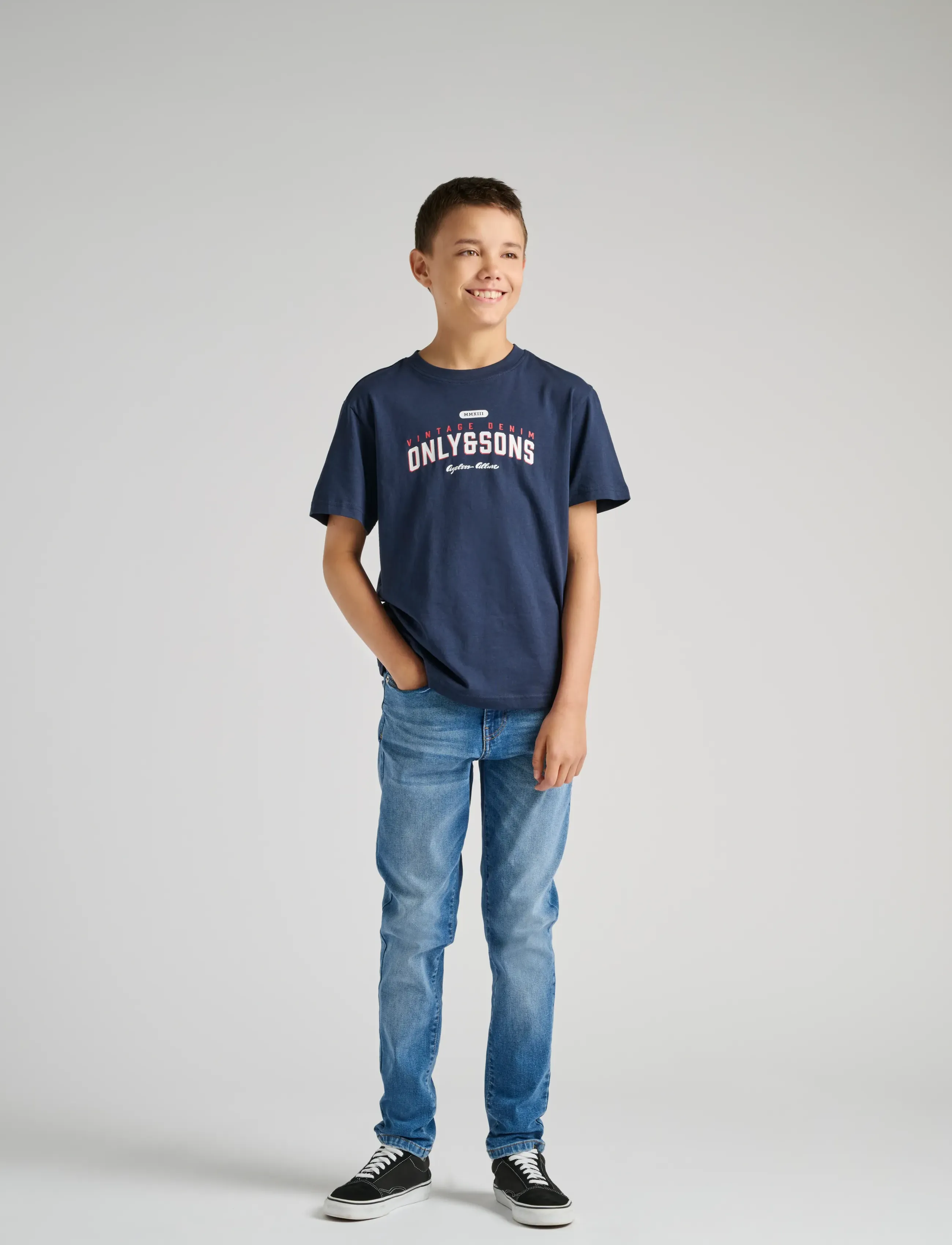 ONLY & SONS - OSJLENNY LIFE REG VINTAGE TEE JRS NOOS - kortermede t-skjorter - navy blazer - 5