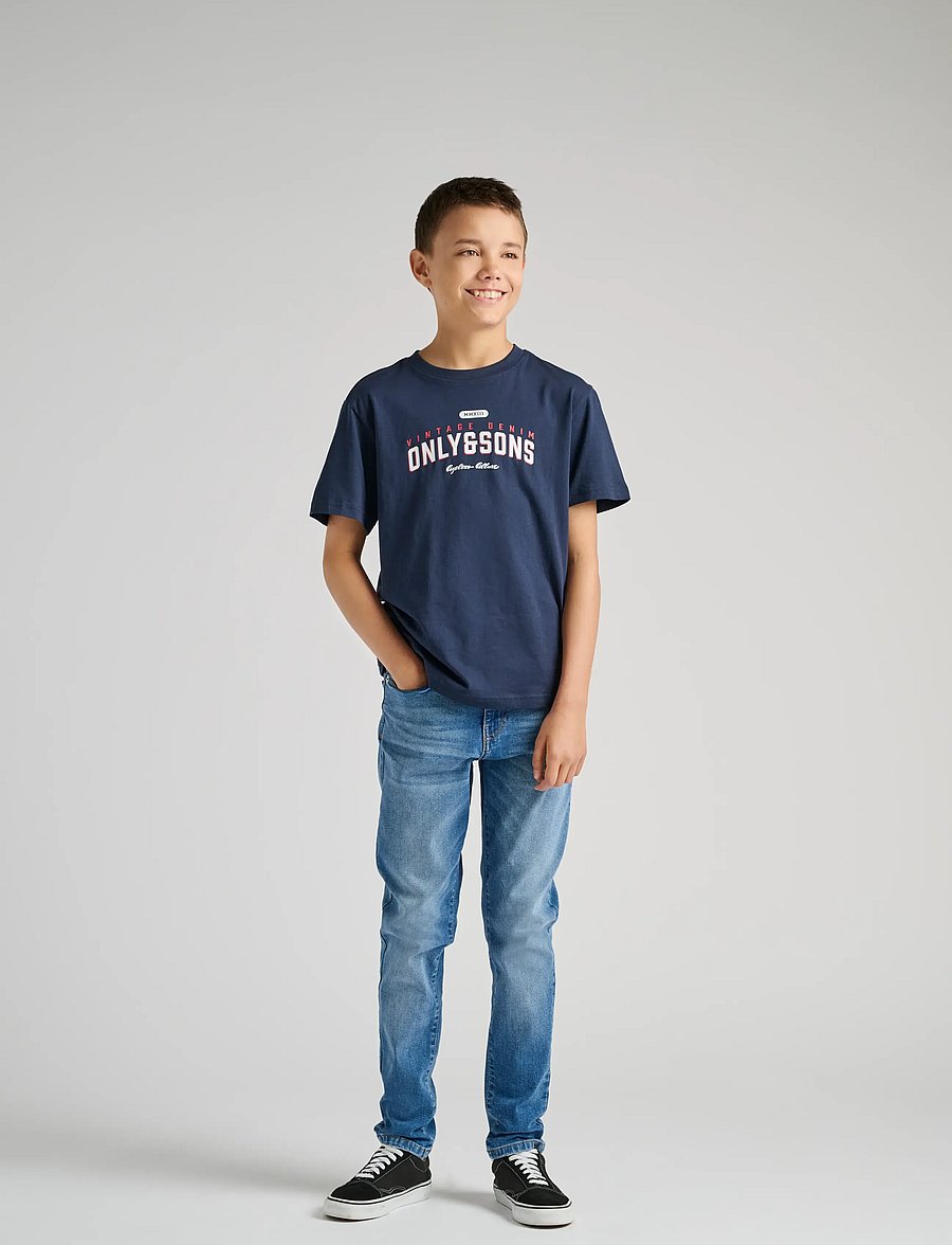 ONLY & SONS - OSJLENNY LIFE REG VINTAGE TEE JRS NOOS - kortermede t-skjorter - navy blazer - 5
