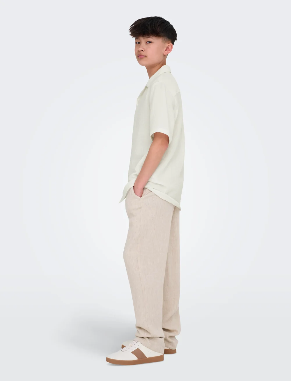 ONLY & SONS - OSJKYLE 0158 SS SHIRT WVN - kurzärmlige hemden - egret - 3