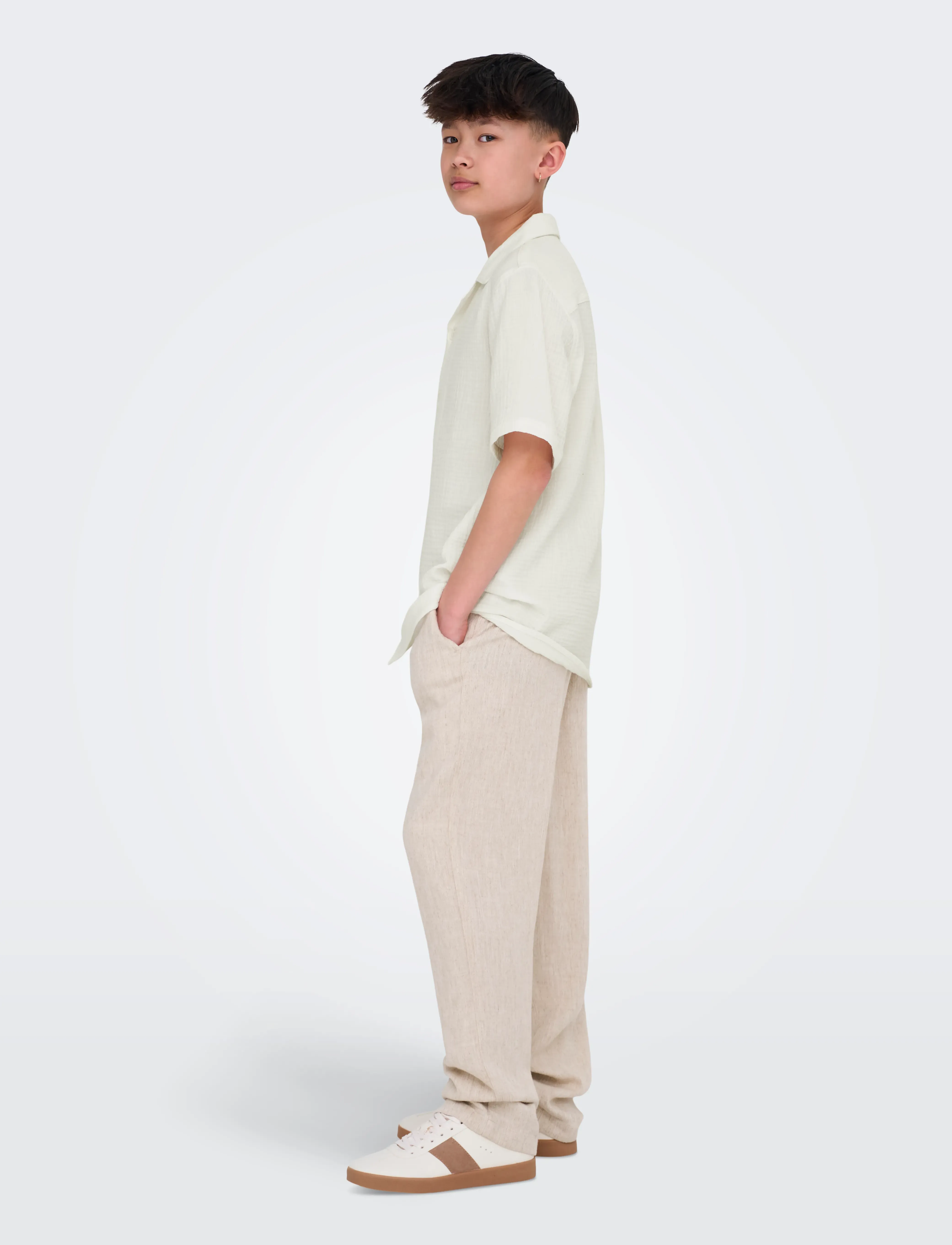 ONLY & SONS - OSJKYLE 0158 SS SHIRT WVN - kurzärmlige hemden - egret - 3