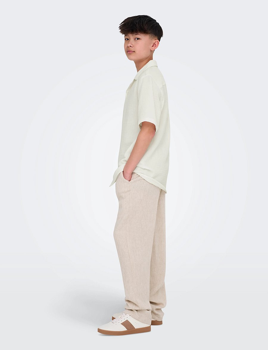 ONLY & SONS - OSJKYLE 0158 SS SHIRT WVN - kurzärmlige hemden - egret - 3