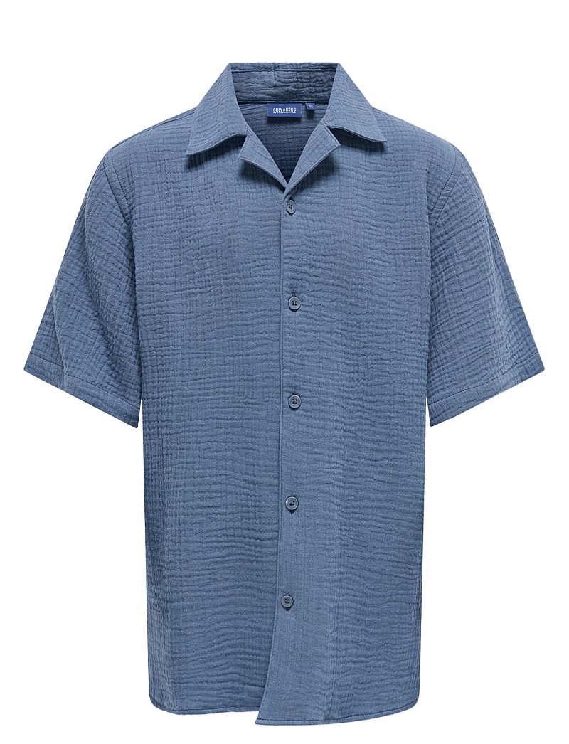 ONLY & SONS - OSJKYLE 0158 SS SHIRT WVN - kortærmede skjorter - vintage indigo - 1