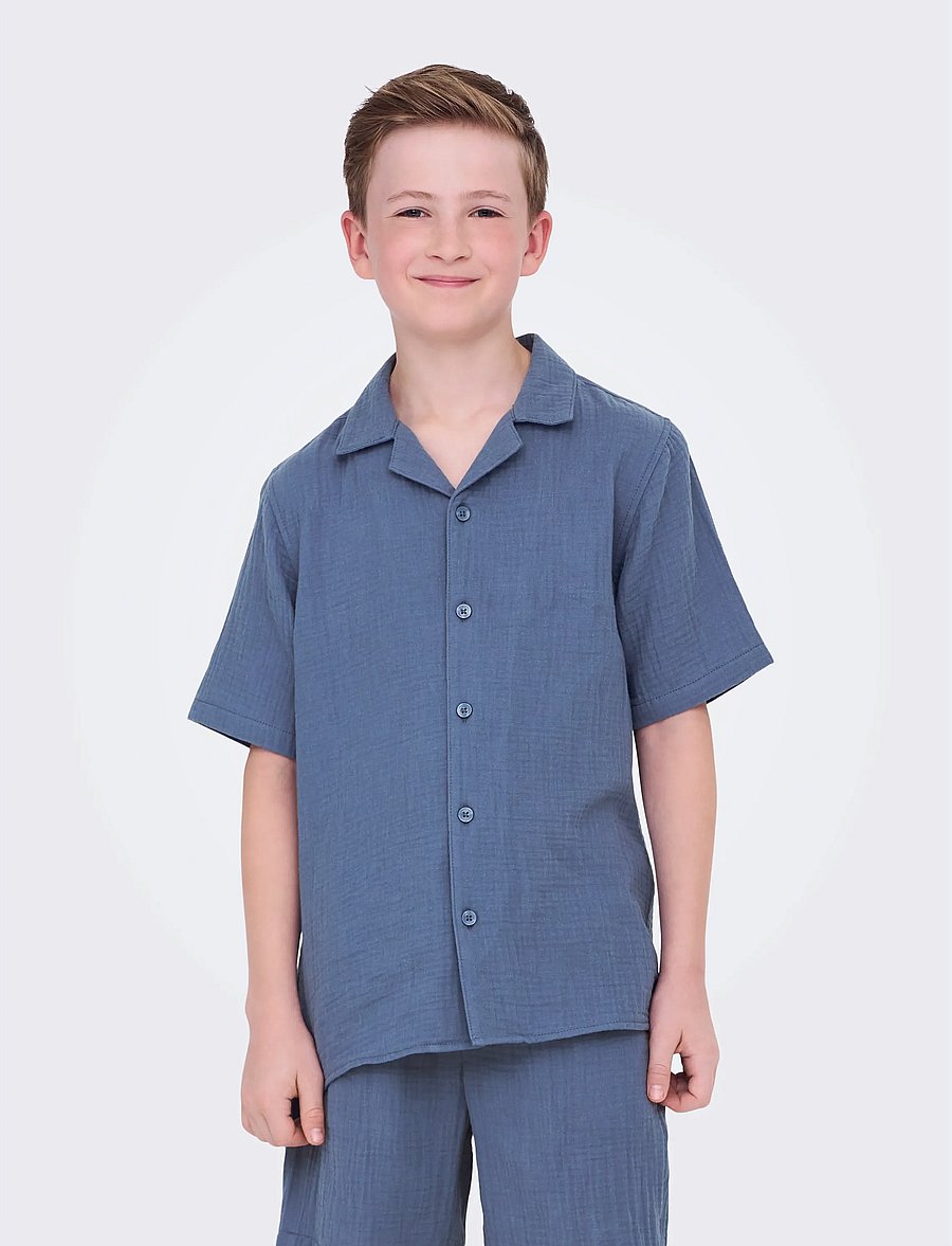 ONLY & SONS - OSJKYLE 0158 SS SHIRT WVN - kurzärmlige hemden - vintage indigo - 0