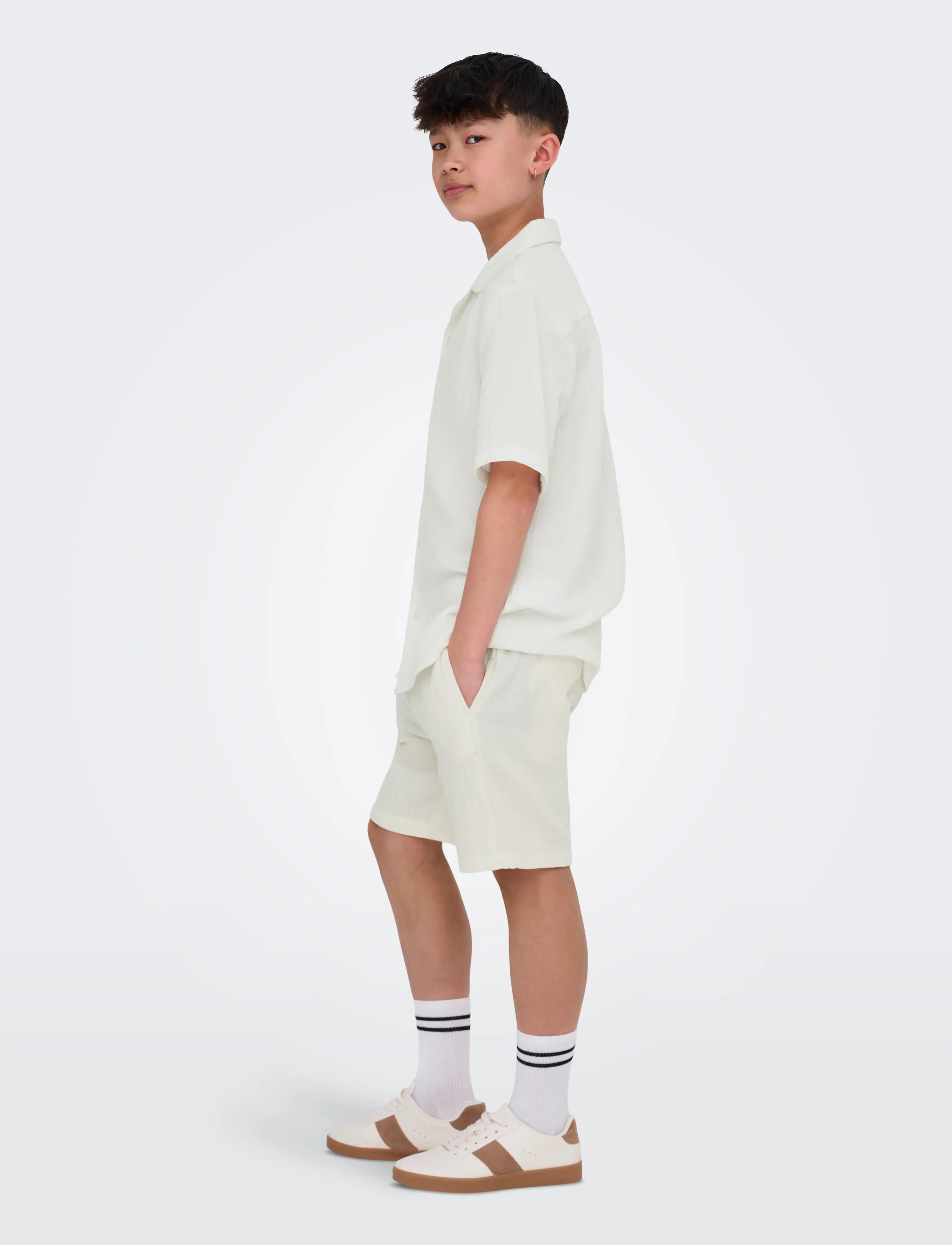 ONLY & SONS - OSJTEL-PAS 0158 SHORTS WVN - rennot shortsit - egret - 3