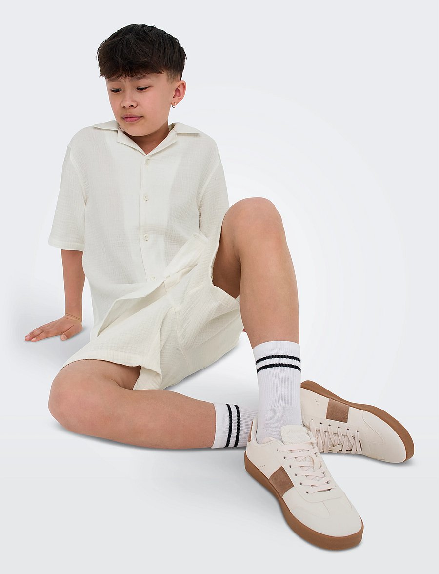 ONLY & SONS - OSJTEL-PAS 0158 SHORTS WVN - rennot shortsit - egret - 4