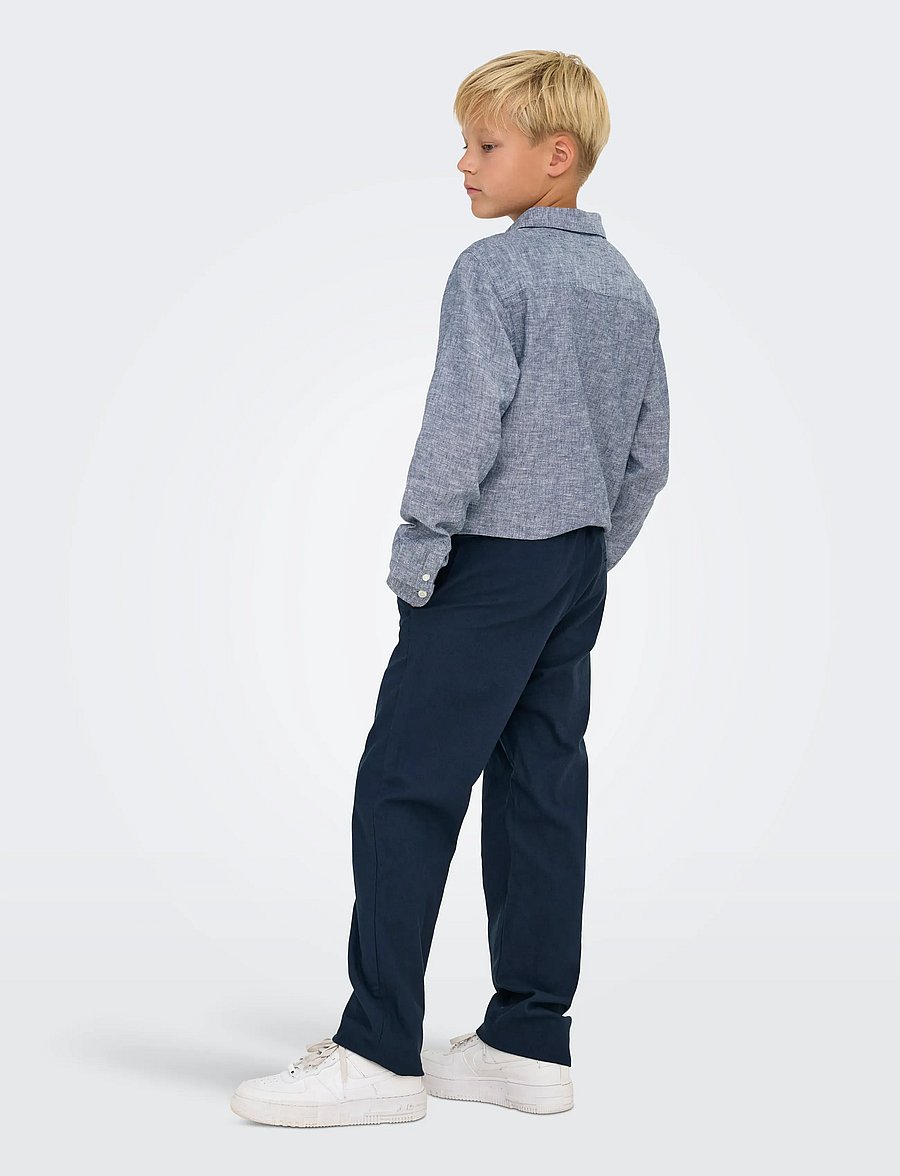 ONLY & SONS - OSJLINUS 0007 COT LIN PNT NOOS - byxor - dark navy - 3