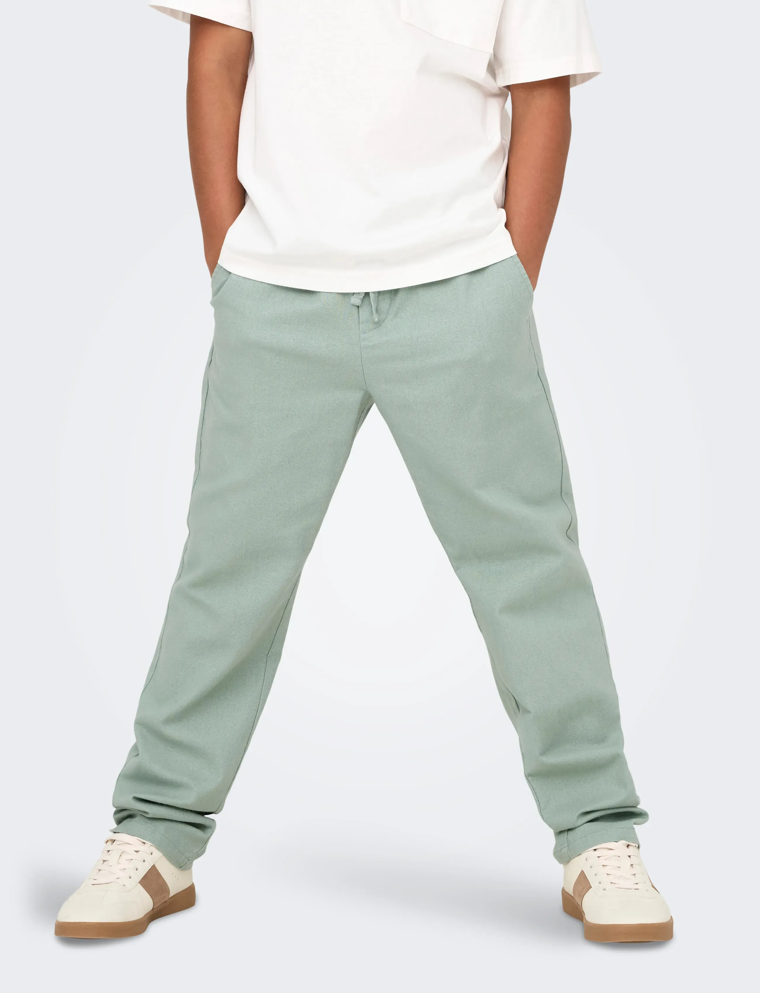 ONLY & SONS OSJLINUS 0007 COT LIN PNT NOOS - Hosen - ICEBERG GREEN / green