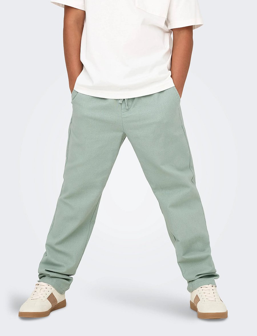 ONLY & SONS - OSJLINUS 0007 COT LIN PNT NOOS - leinen-kleidung - iceberg green - 0