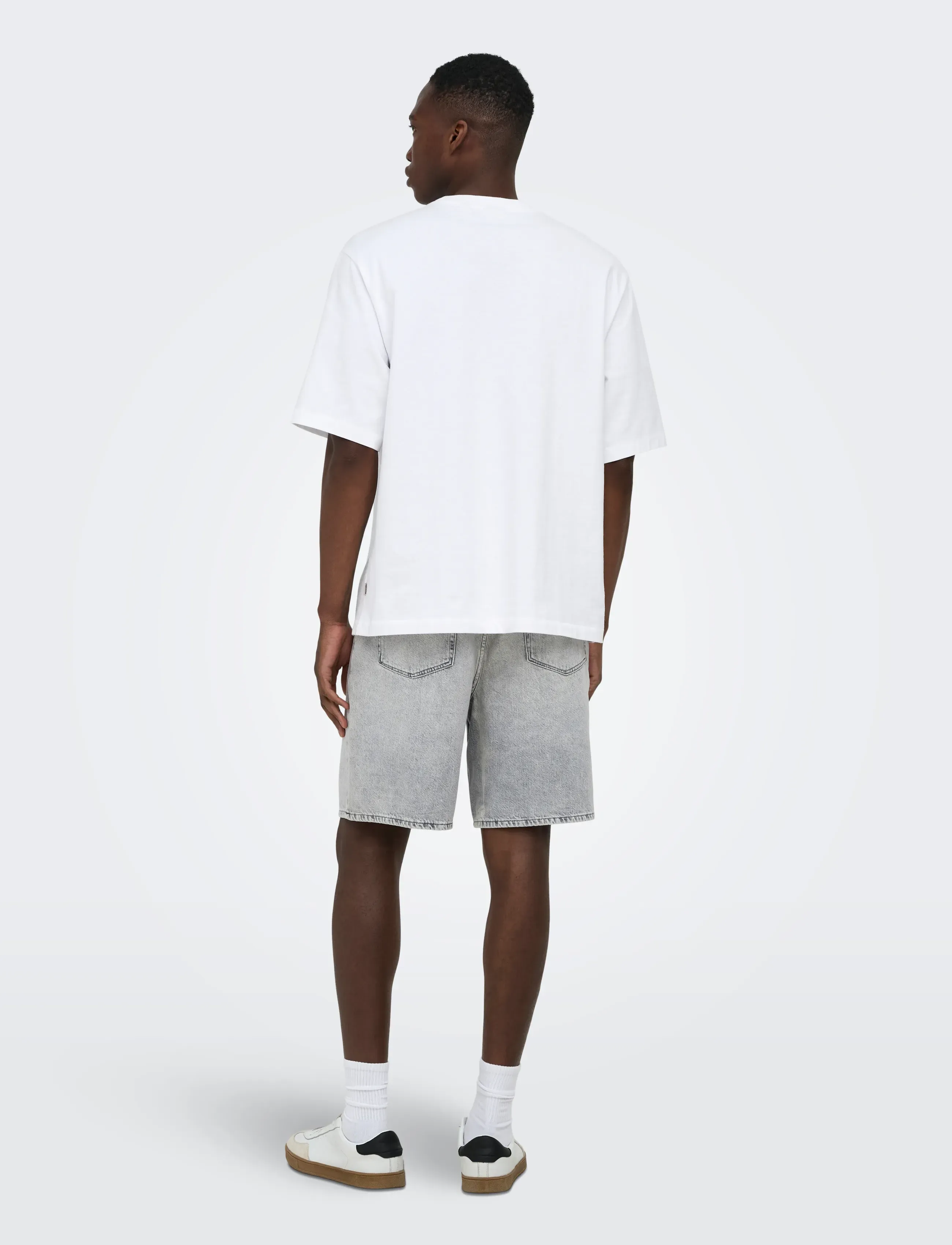 ONLY & SONS - ONSFADE LMG 3157 TAI DNM SHORTS NOOS - short en jean - light grey denim - 3