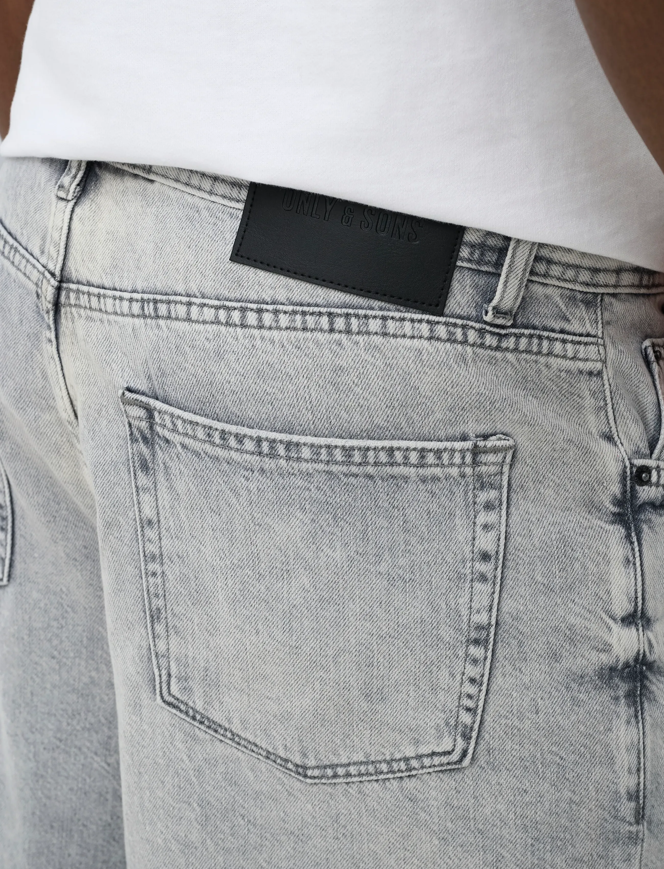 ONLY & SONS - ONSFADE LMG 3157 TAI DNM SHORTS NOOS - short en jean - light grey denim - 5
