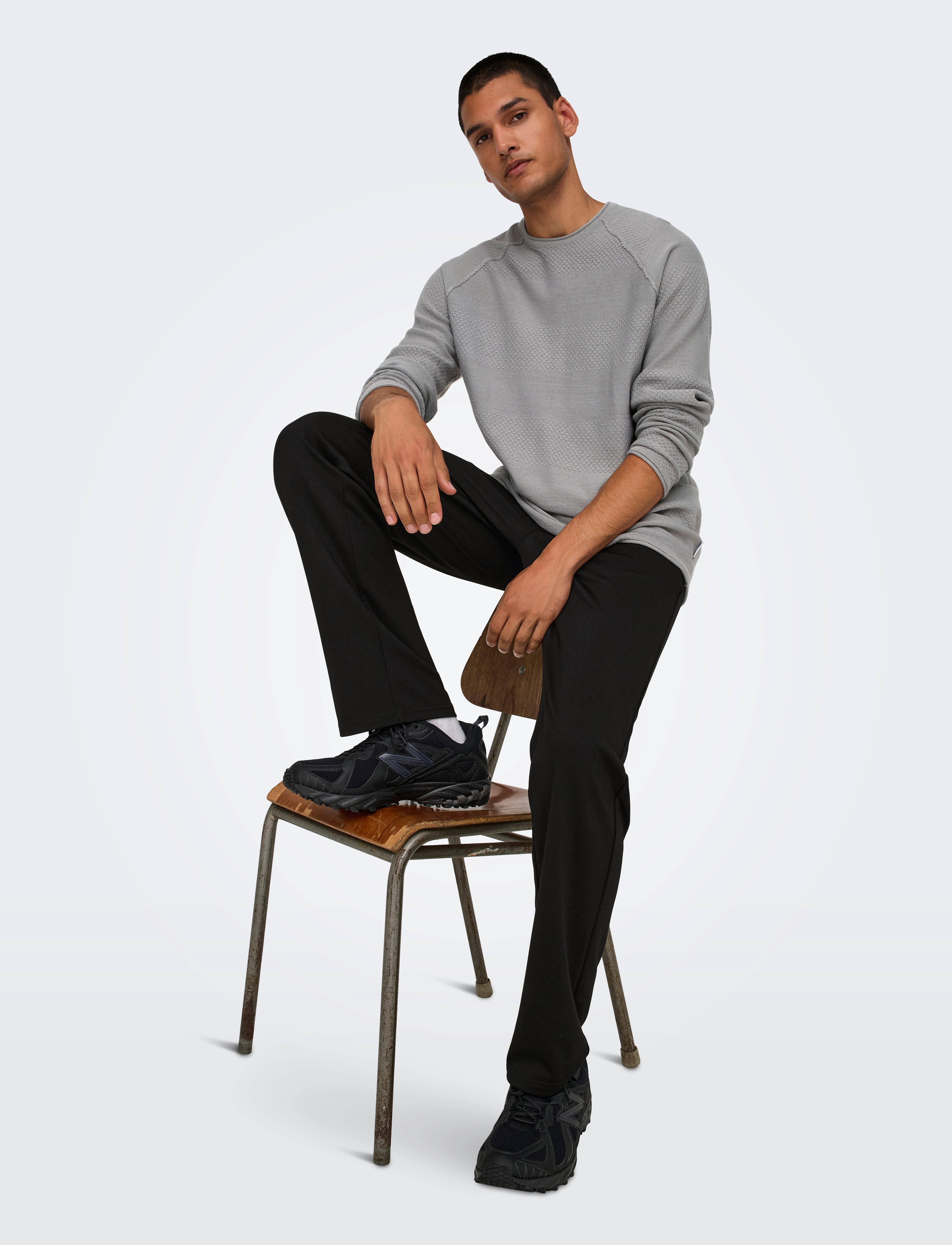 ONLY & SONS - ONSMARK REGULAR 0209 PANT NOOS - laveste priser - black - 4