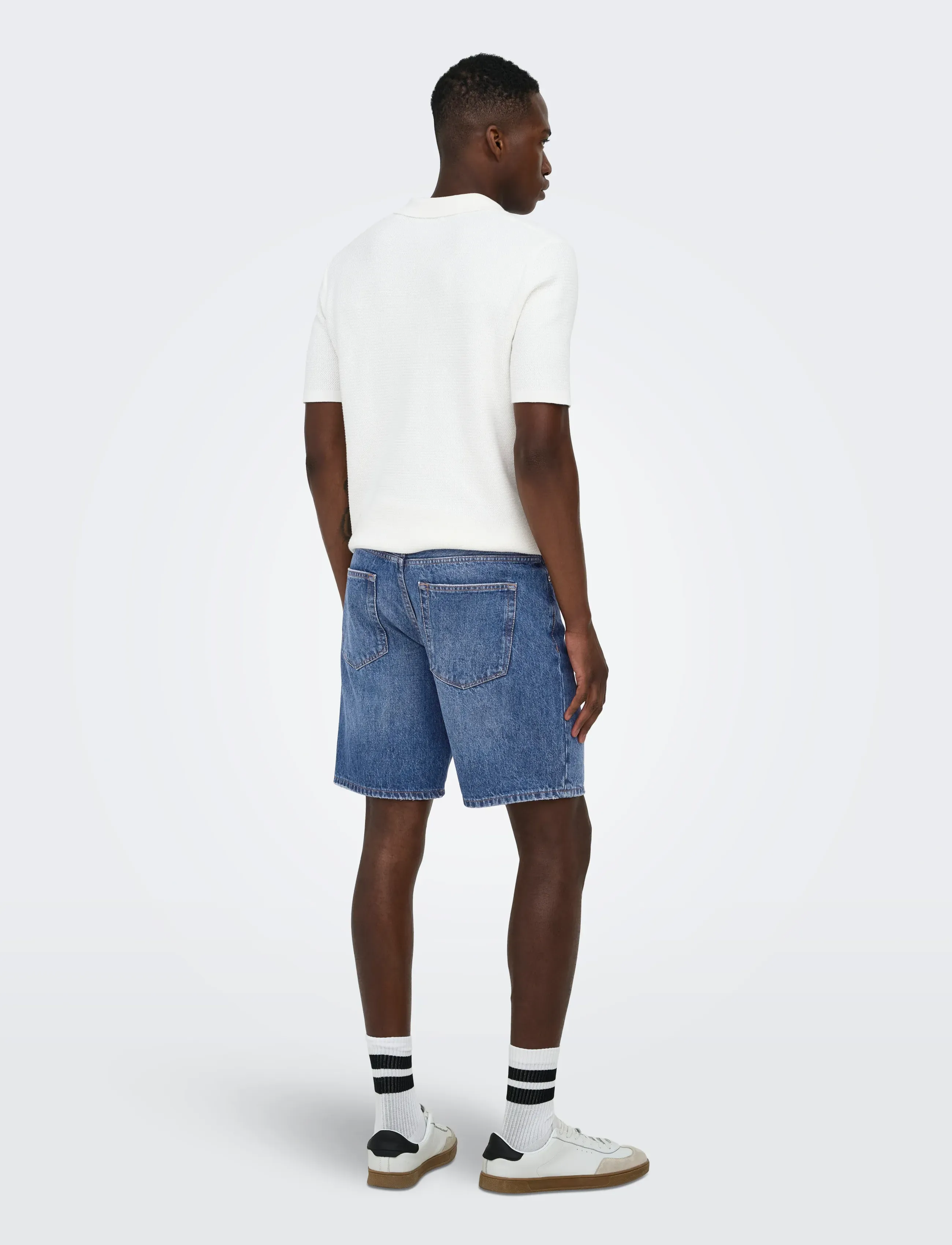 ONLY & SONS - ONSEDGE DB 3223 TAI DNM SHORTS NOOS - jorts - dark blue denim - 3