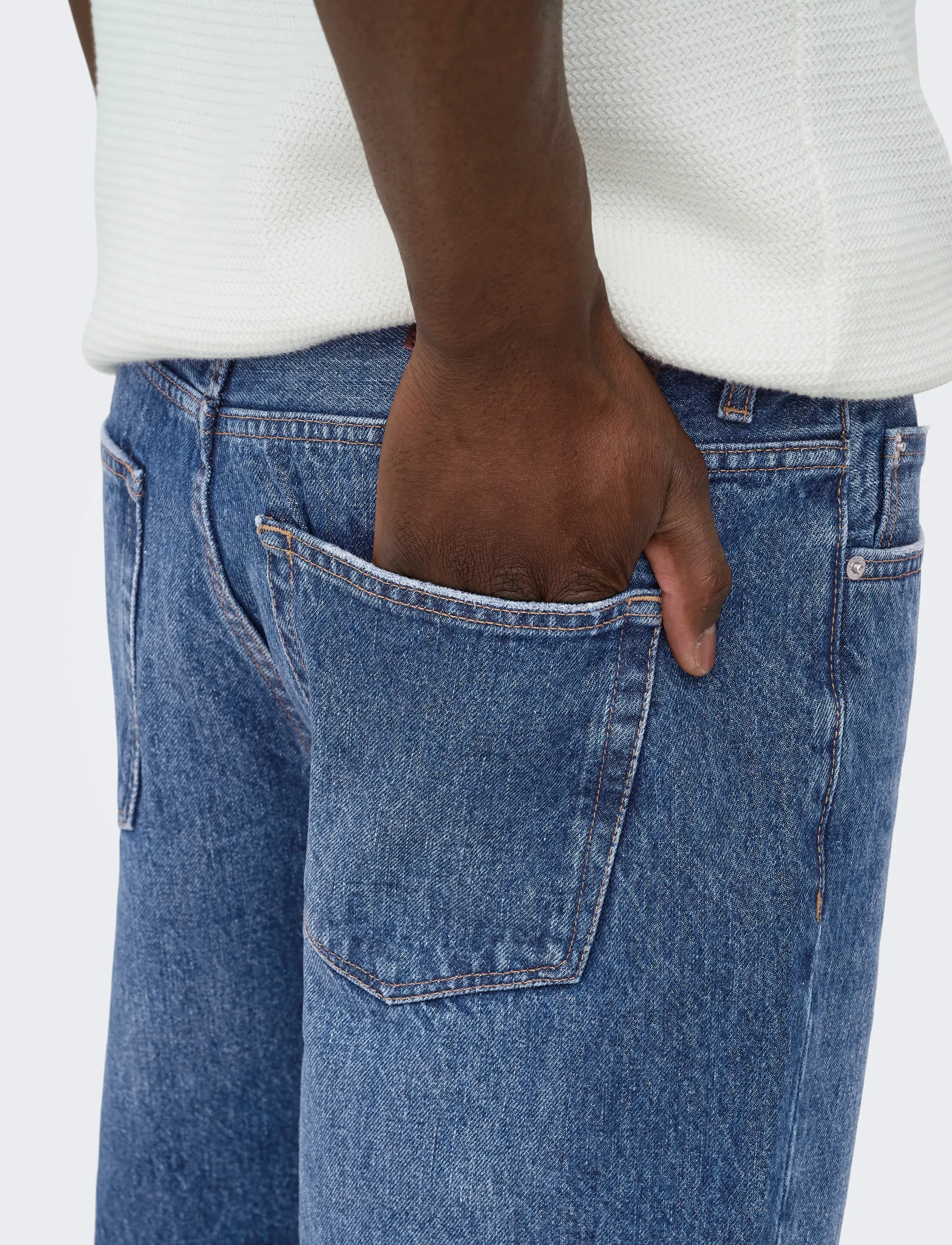 ONLY & SONS - ONSEDGE DB 3223 TAI DNM SHORTS NOOS - jorts - dark blue denim - 5