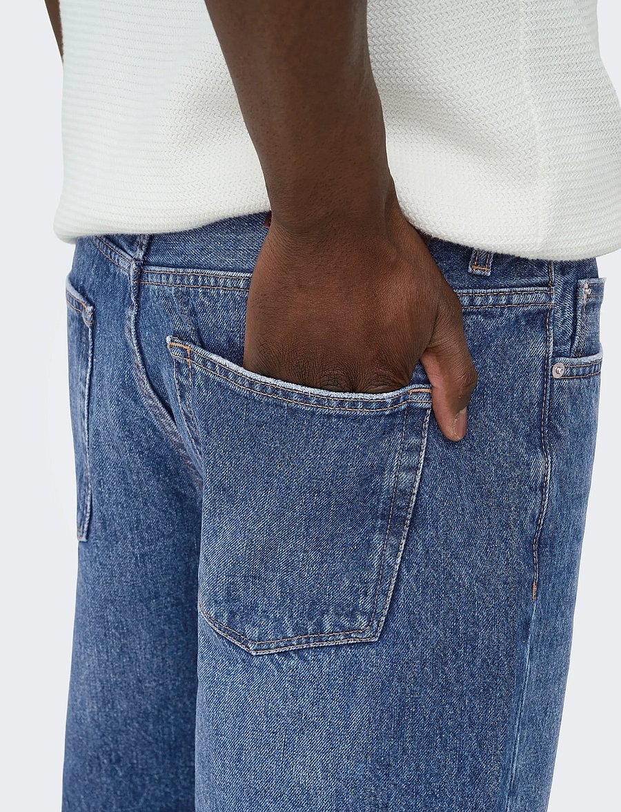 ONLY & SONS - ONSEDGE DB 3223 TAI DNM SHORTS NOOS - jeans shorts - dark blue denim - 5