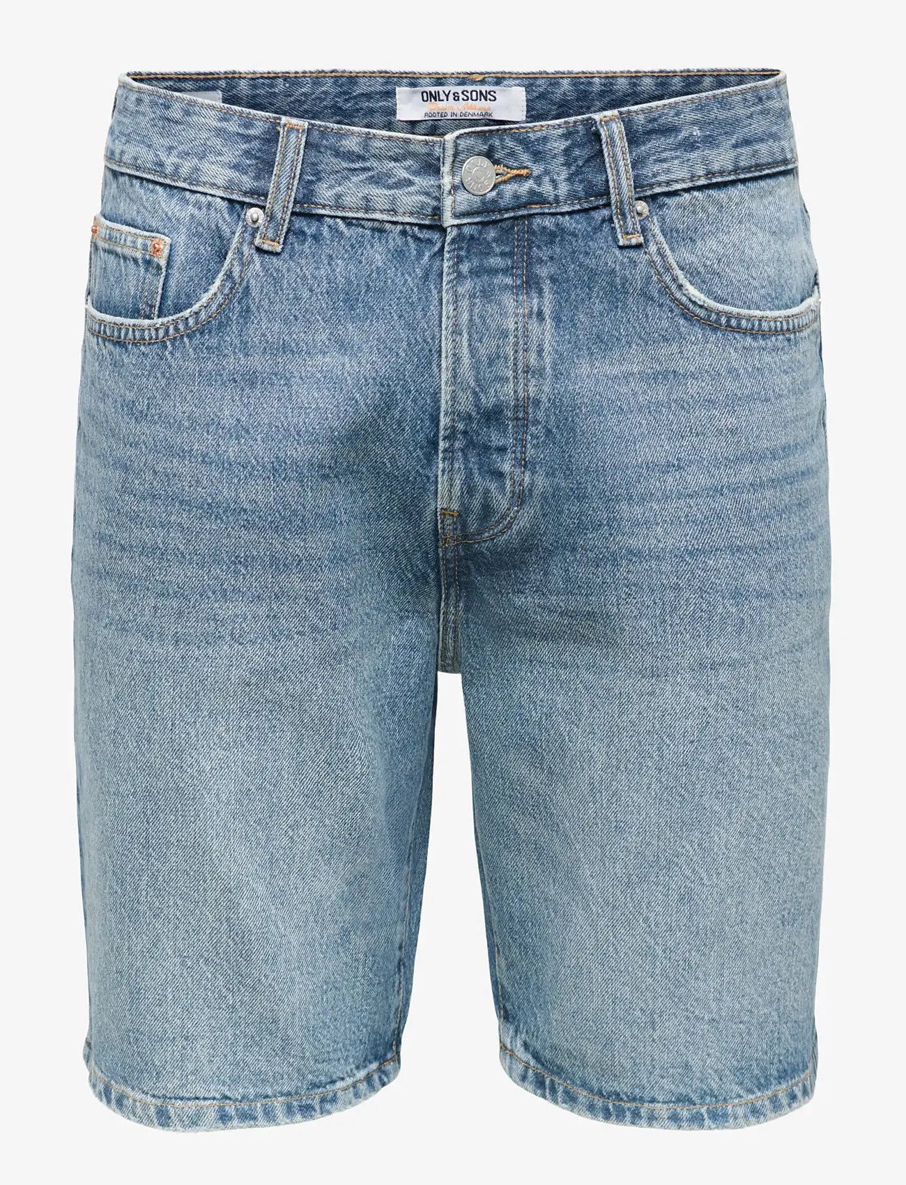 ONLY & SONS - ONSEDGE MB GREEN 3227 TAI DNM SHORTS - short en jean - medium blue denim - 1