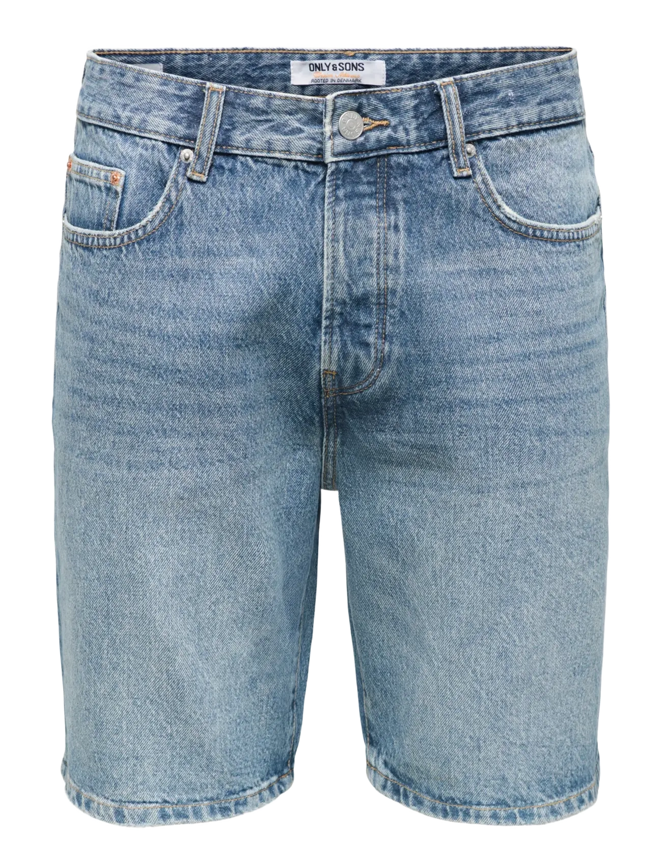 ONLY & SONS ONSEDGE MB GREEN 3227 TAI DNM SHORTS - Kampaania - MEDIUM BLUE DENIM / blue