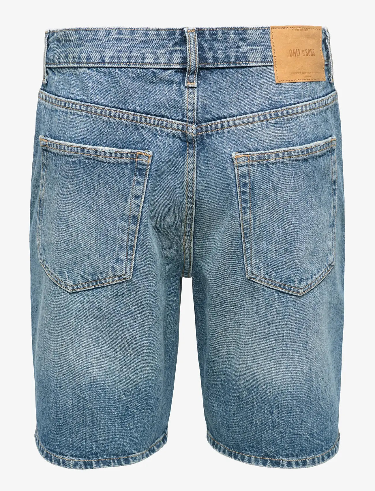 ONLY & SONS - ONSEDGE MB GREEN 3227 TAI DNM SHORTS - short en jean - medium blue denim - 2