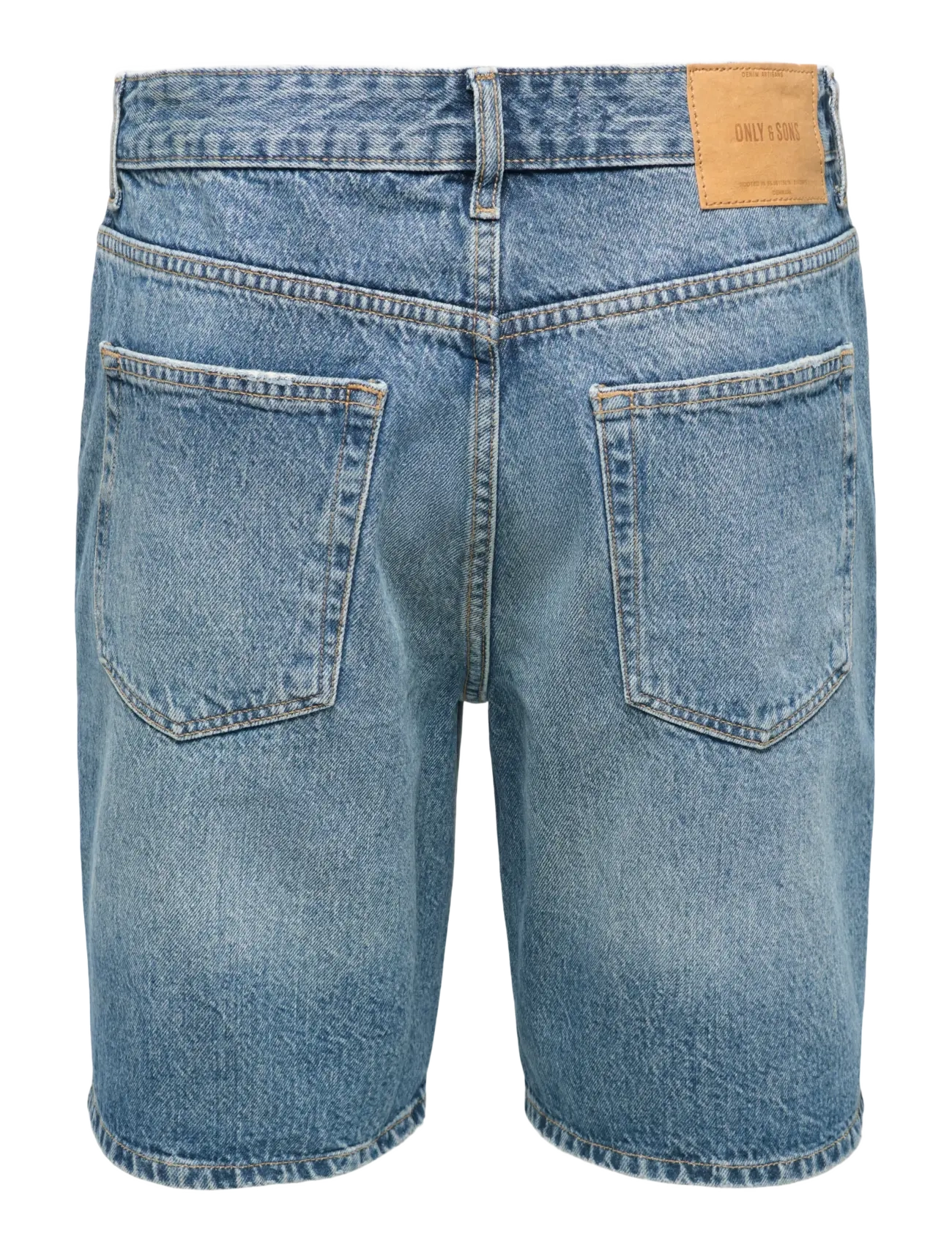 ONLY & SONS - ONSEDGE MB GREEN 3227 TAI DNM SHORTS - gallastuttbuxur - medium blue denim - 2