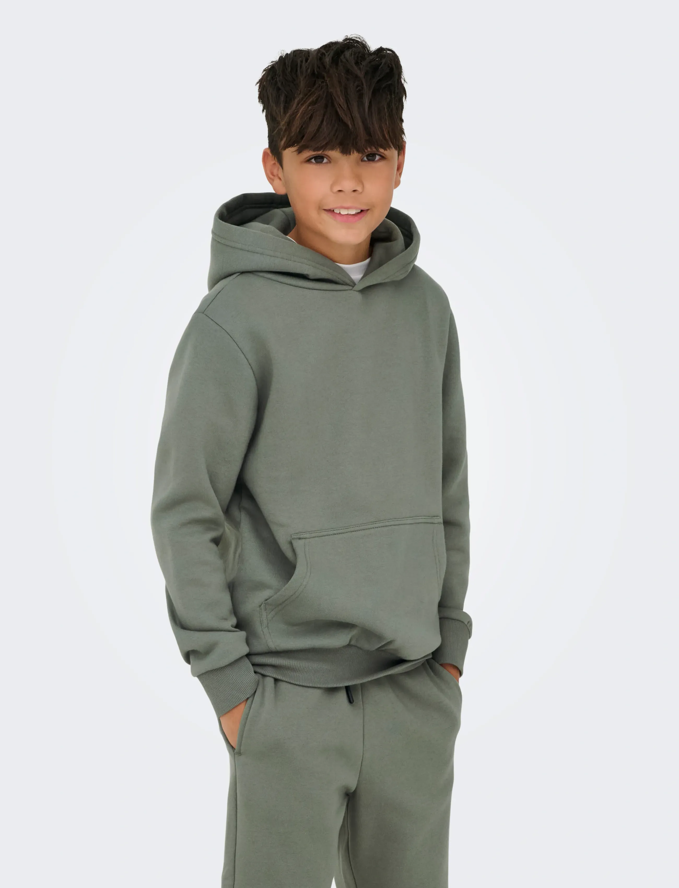 ONLY & SONS Osjceres Hoodie Swt Noos, Børn, Hættetrøje, Grøn, Str: 158-164