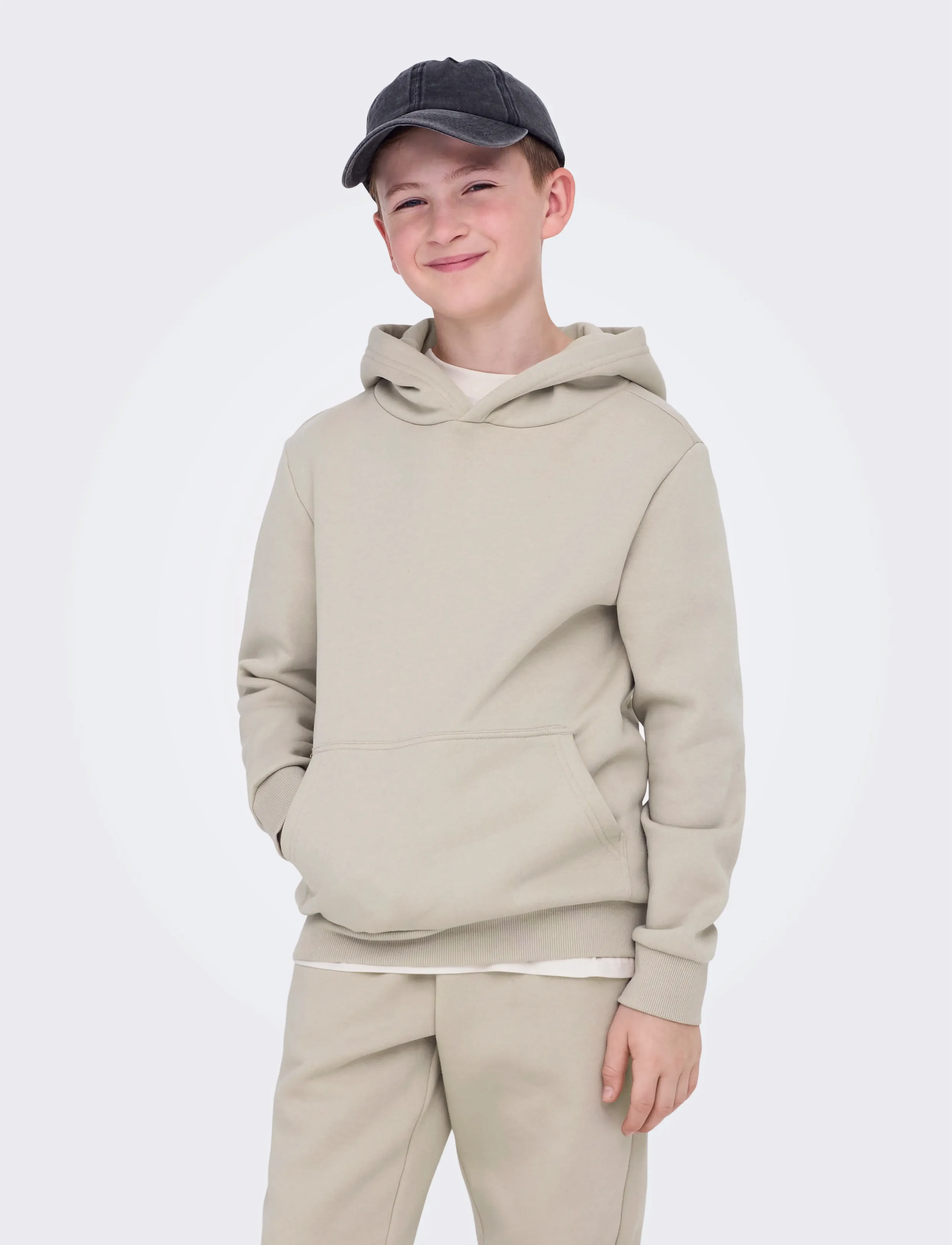 ONLY & SONS Osjceres Hoodie Swt Noos, Børn, Hættetrøje, Cream, Str: 110-116