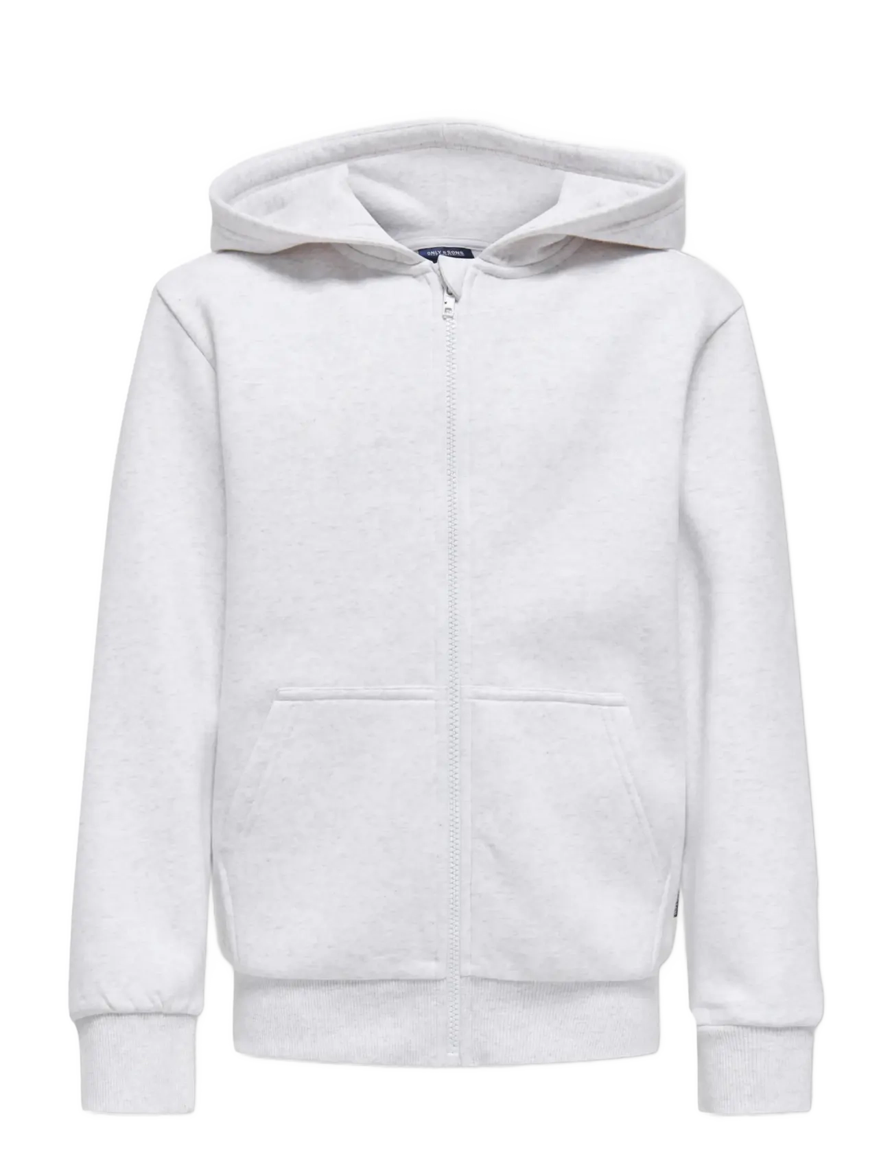 ONLY & SONS OSJCERES ZIP THR. HOODIE SWT NOOS - ONLY & SONS JUNIOR - SUPER LIGHT GREY MELANGE / grey