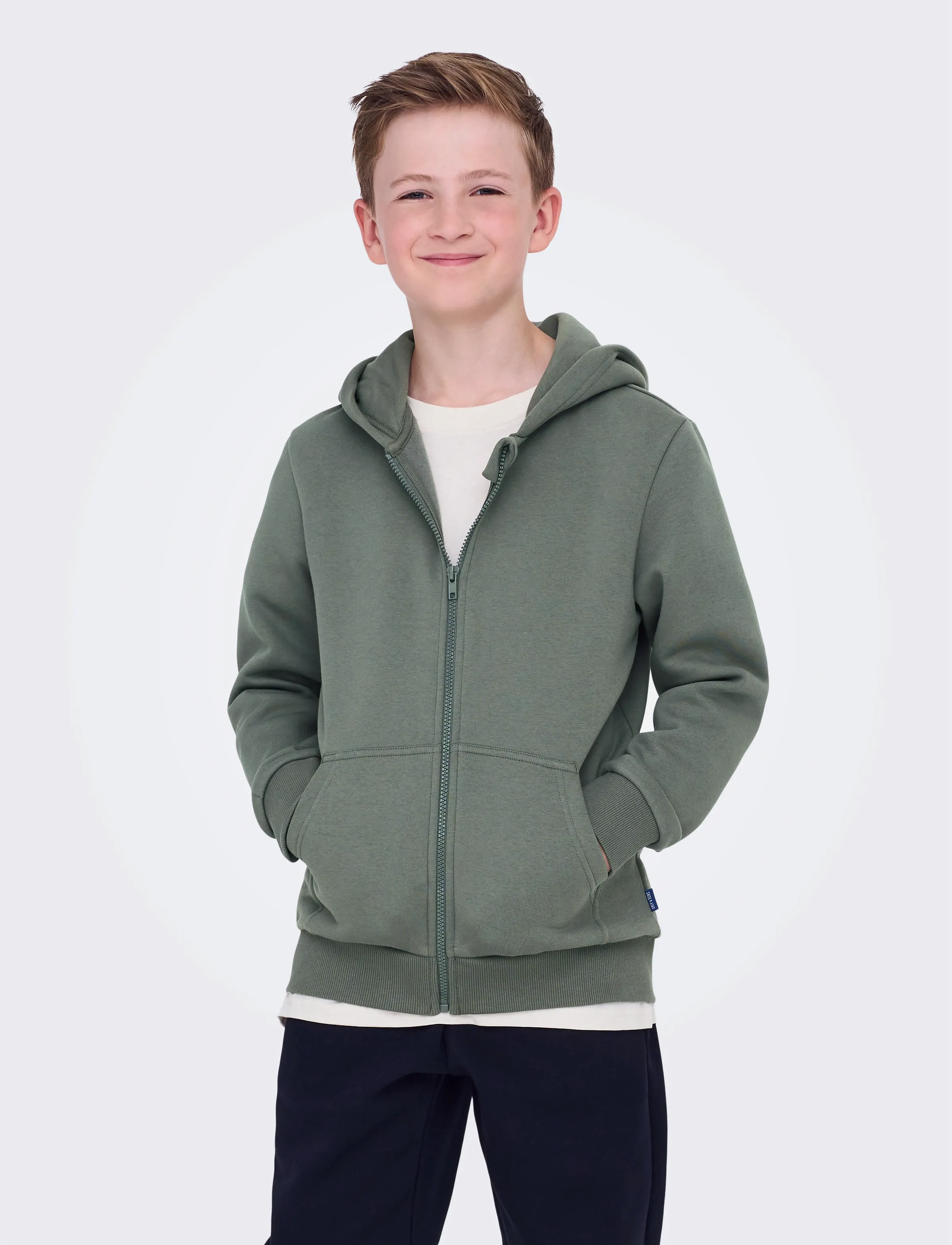 ONLY & SONS OSJCERES ZIP THR. HOODIE SWT NOOS - Överdelar - CASTOR GRAY / grey