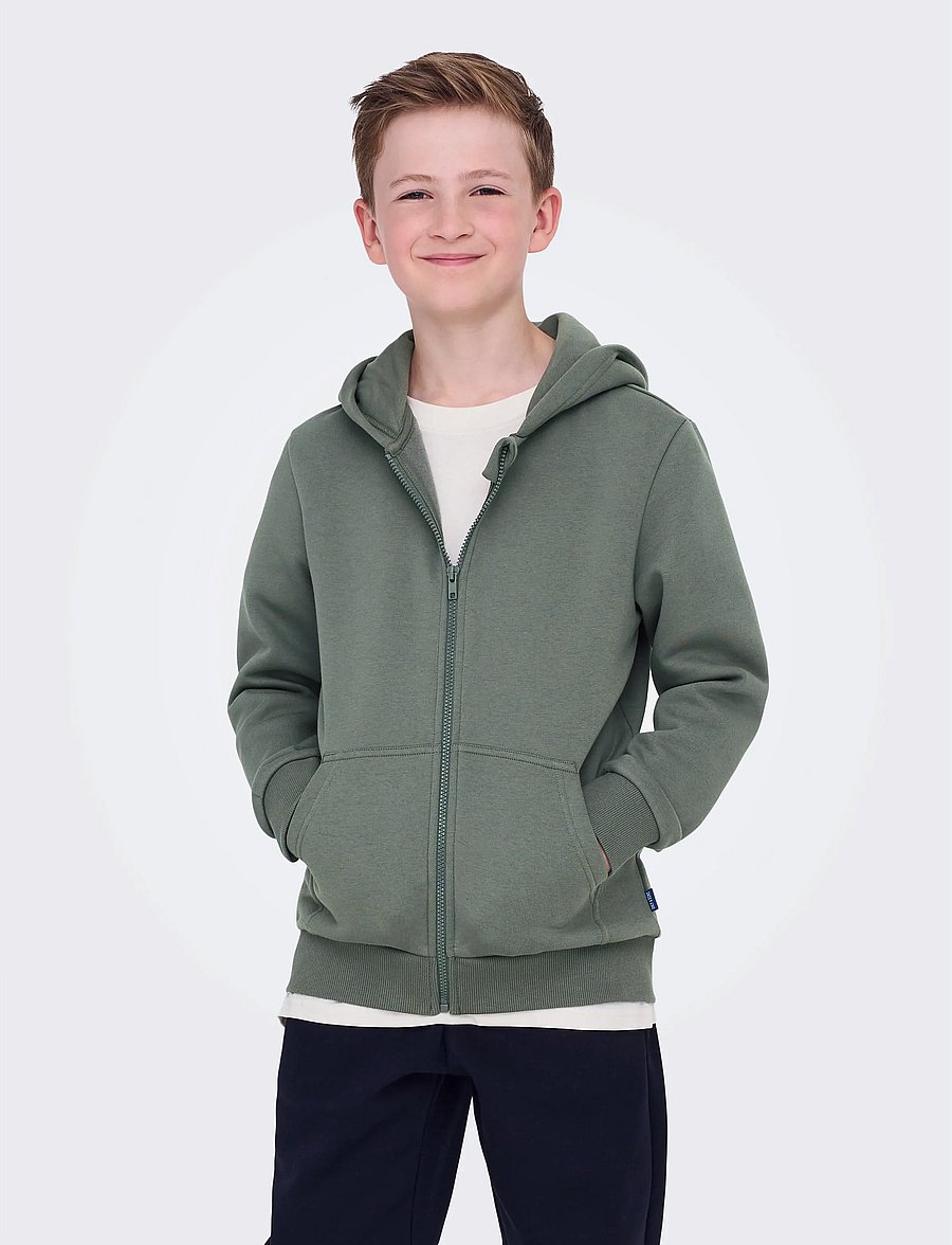 ONLY & SONS - OSJCERES ZIP THR. HOODIE SWT NOOS - kapuzenpullover - castor gray - 0