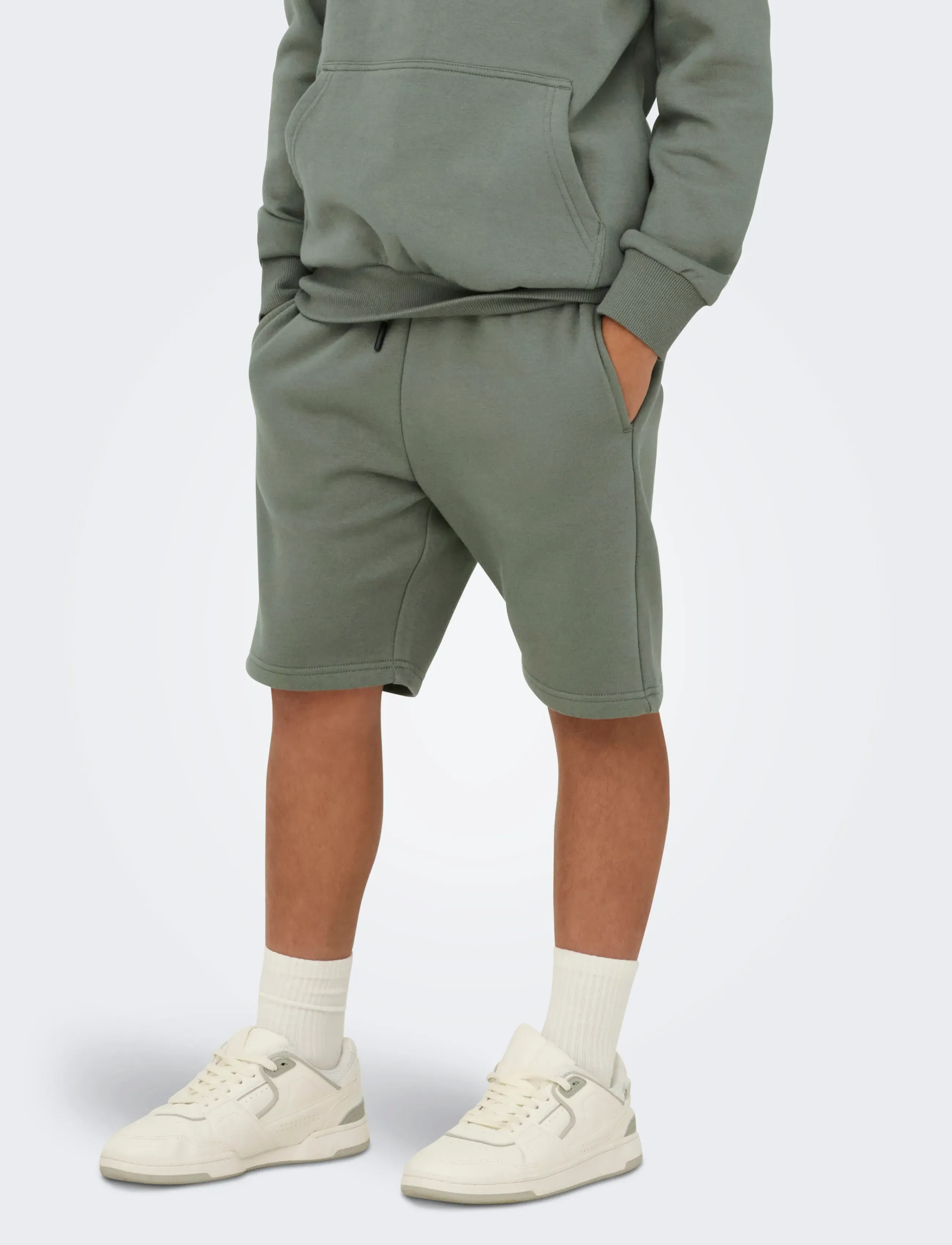 ONLY & SONS OSJCERES SHORTS SWT NOOS - Shorts - CASTOR GRAY / green