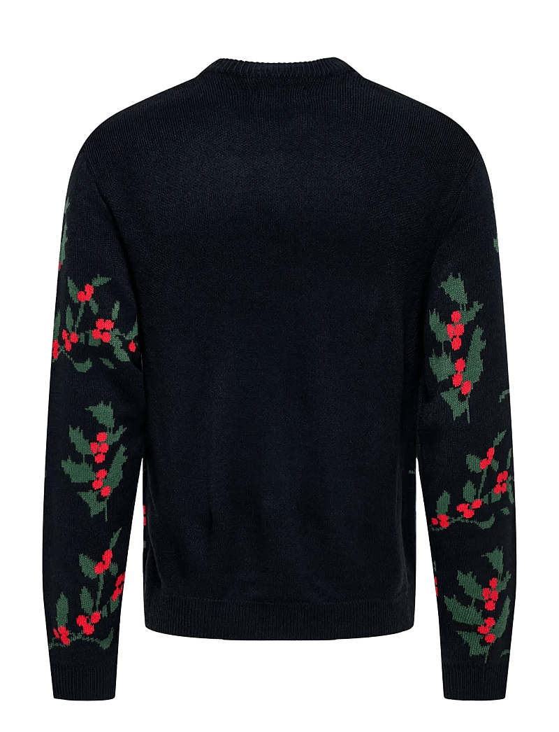 ONLY & SONS - ONSXMAS REG 5 MIST CARD KNIT CS - kardiganai - dark navy - 1