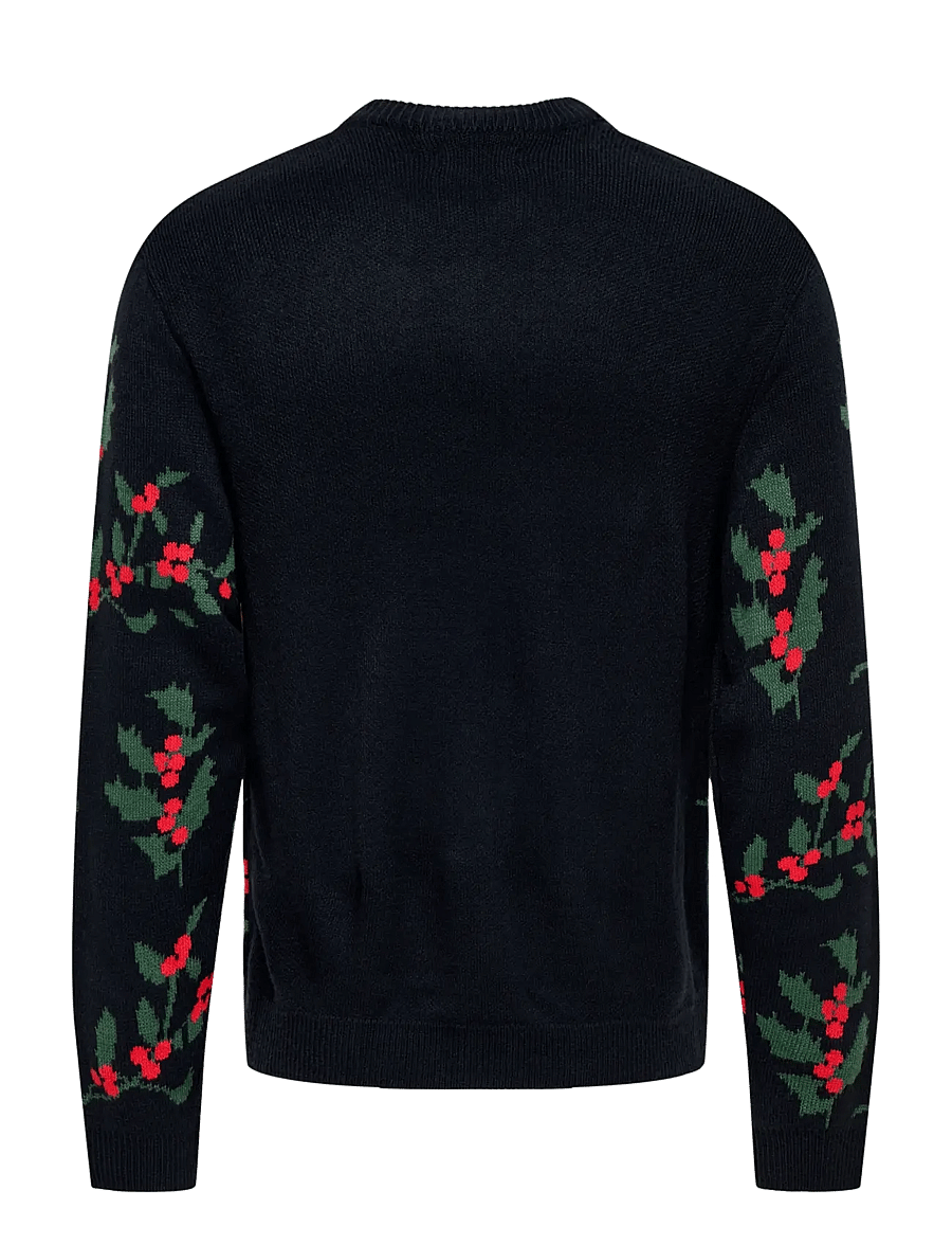 ONLY & SONS - ONSXMAS REG 5 MIST CARD KNIT CS - dark navy - 1