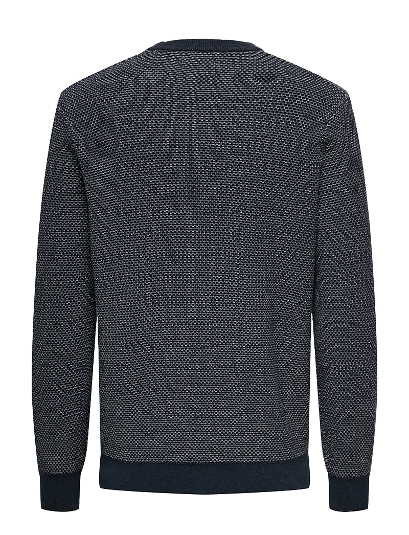 ONLY & SONS - ONSMORGAN 12 STRUCTURE CREW KNIT NOOS - rund hals - navy blazer - 2