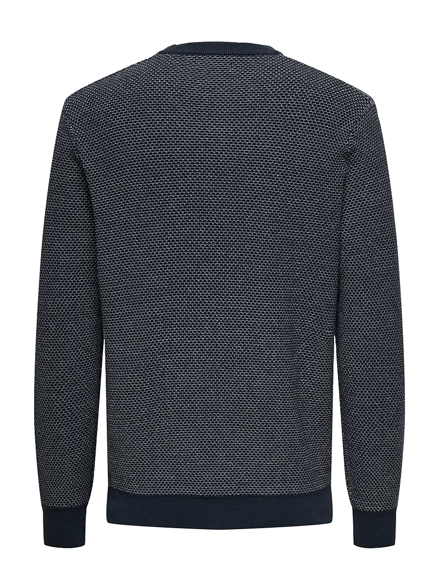 ONLY & SONS - ONSMORGAN 12 STRUCTURE CREW KNIT NOOS - rundhals - navy blazer - 2