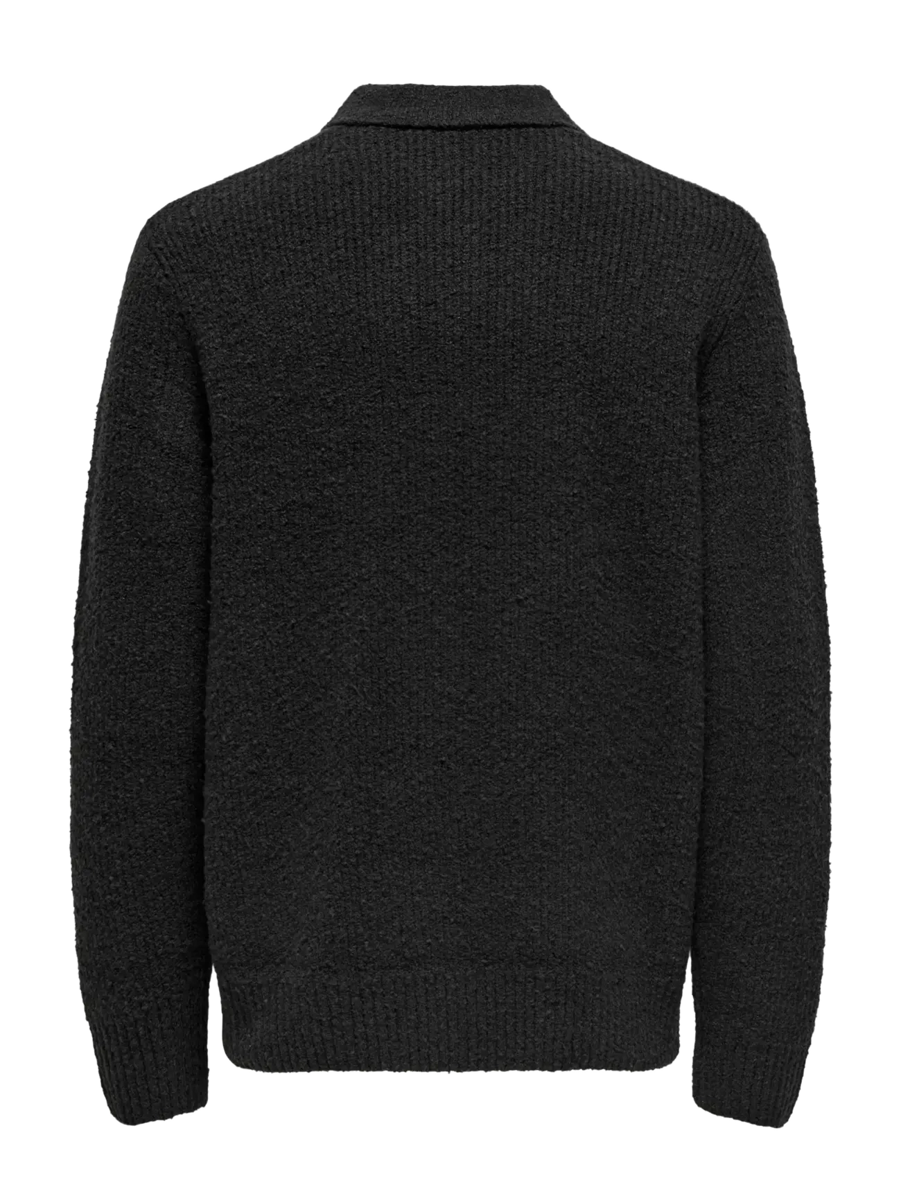 ONLY & SONS - ONSDALE RLX LS POLO KNIT NOOS - dzianinowe koszulki polo z długim rękawem - black - 2
