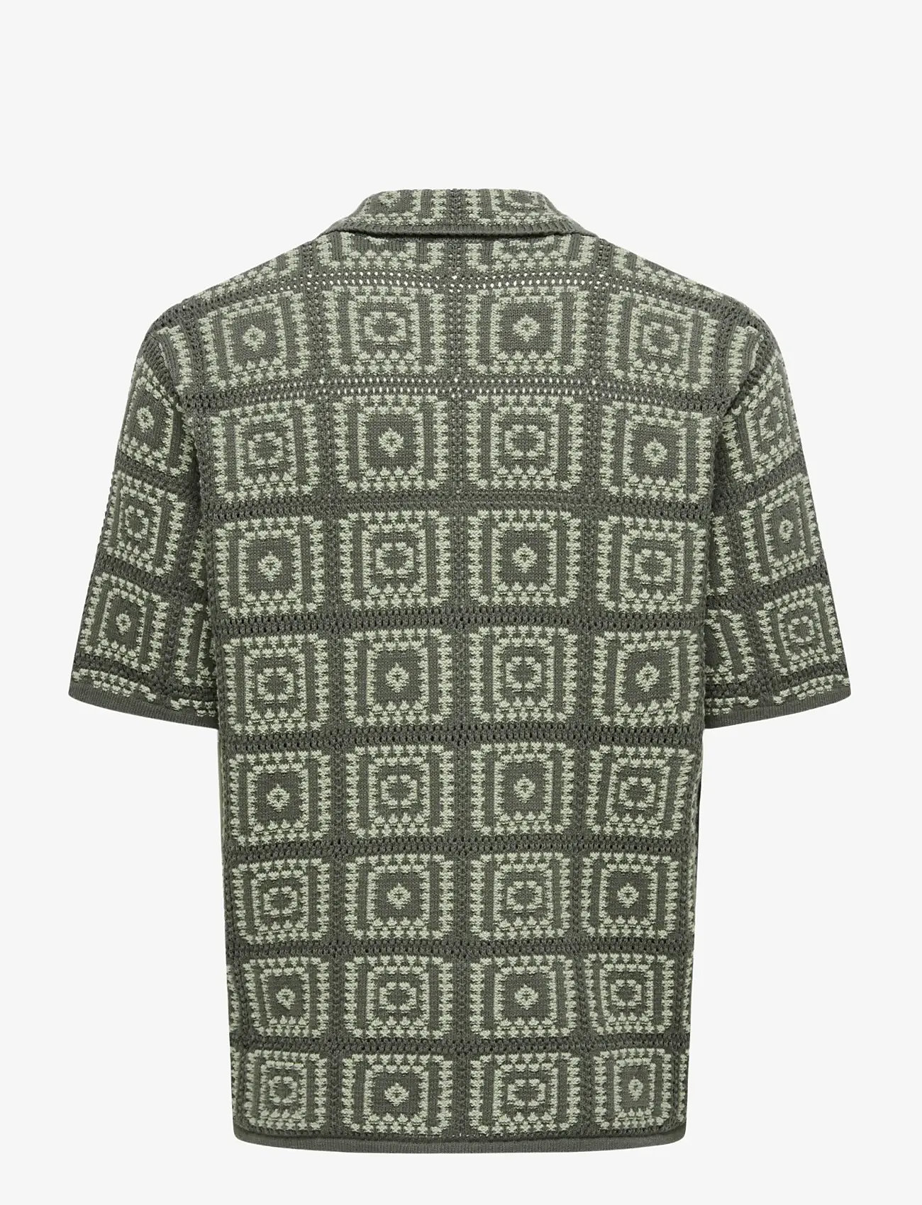 ONLY & SONS - ONSBART RLX 5 SS SHIRT KNIT - kortærmede skjorter - castor gray - 2