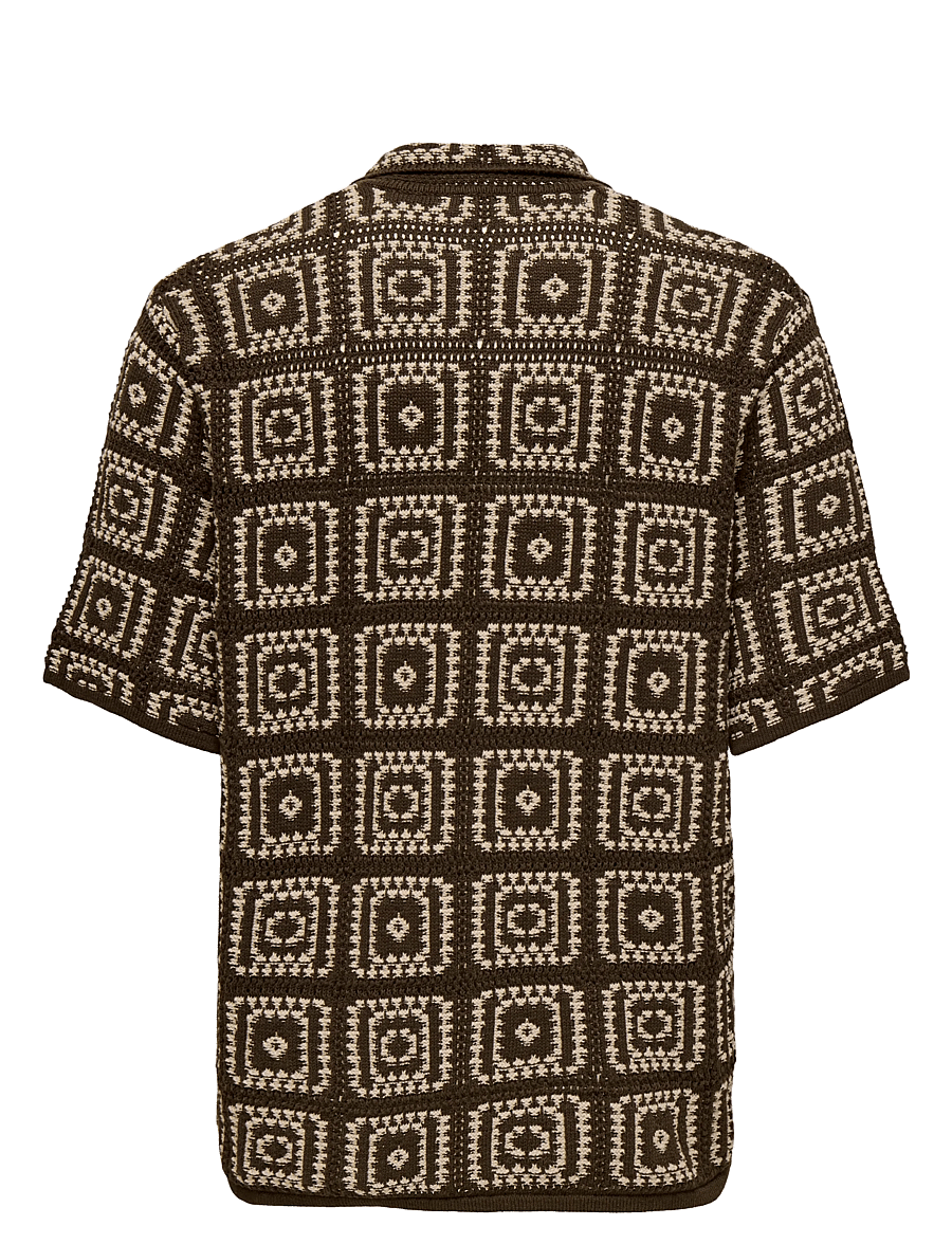 ONLY & SONS - ONSBART RLX 5 SS SHIRT KNIT NOOS - short-sleeved shirts - demitasse - 2