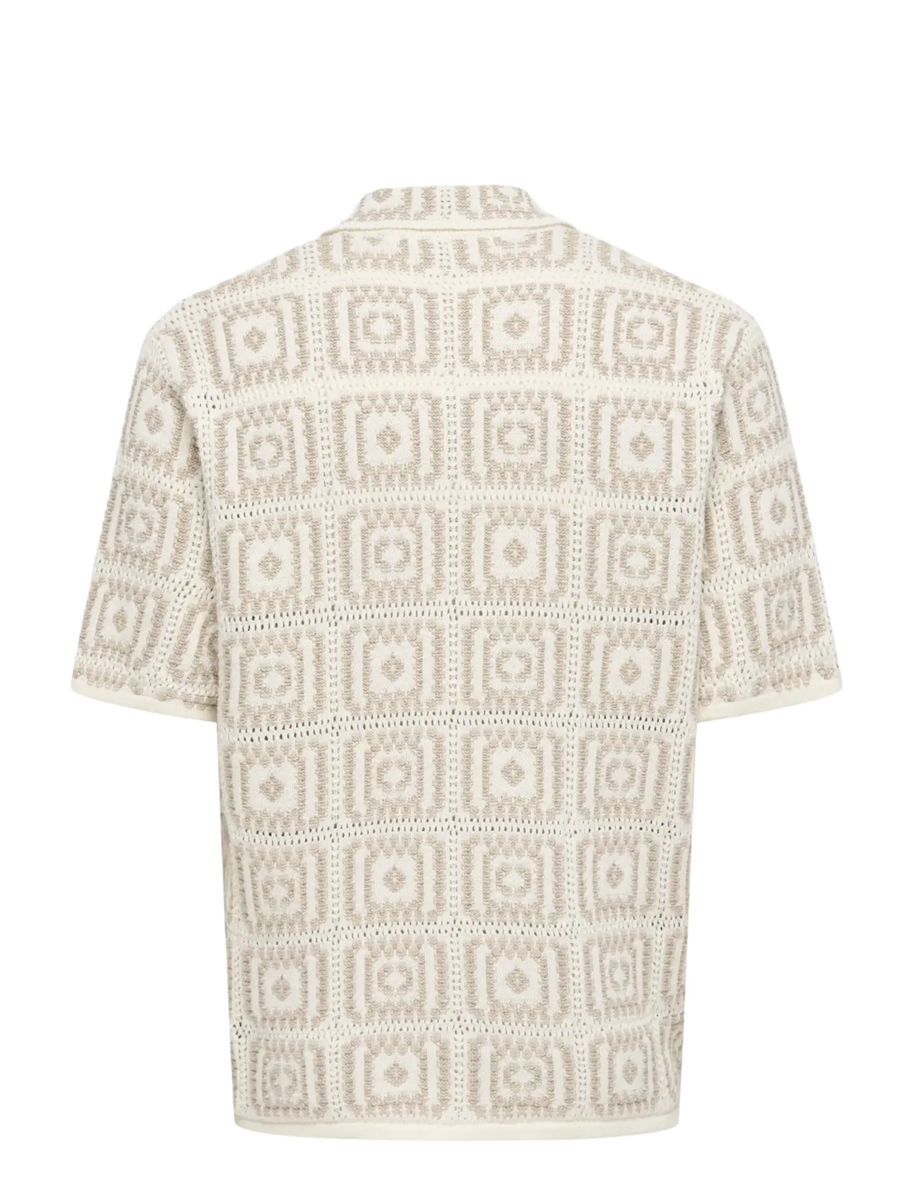 ONLY & SONS - ONSBART RLX 5 SS SHIRT KNIT - kurzarmhemden - egret - 2
