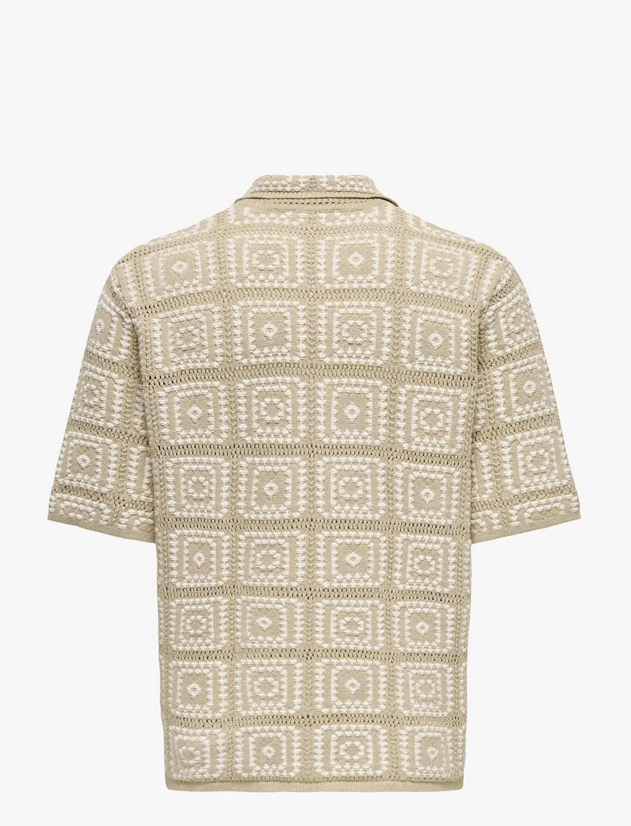 ONLY & SONS - ONSBART RLX 5 SS SHIRT KNIT - krótki rękaw - silver lining - 2