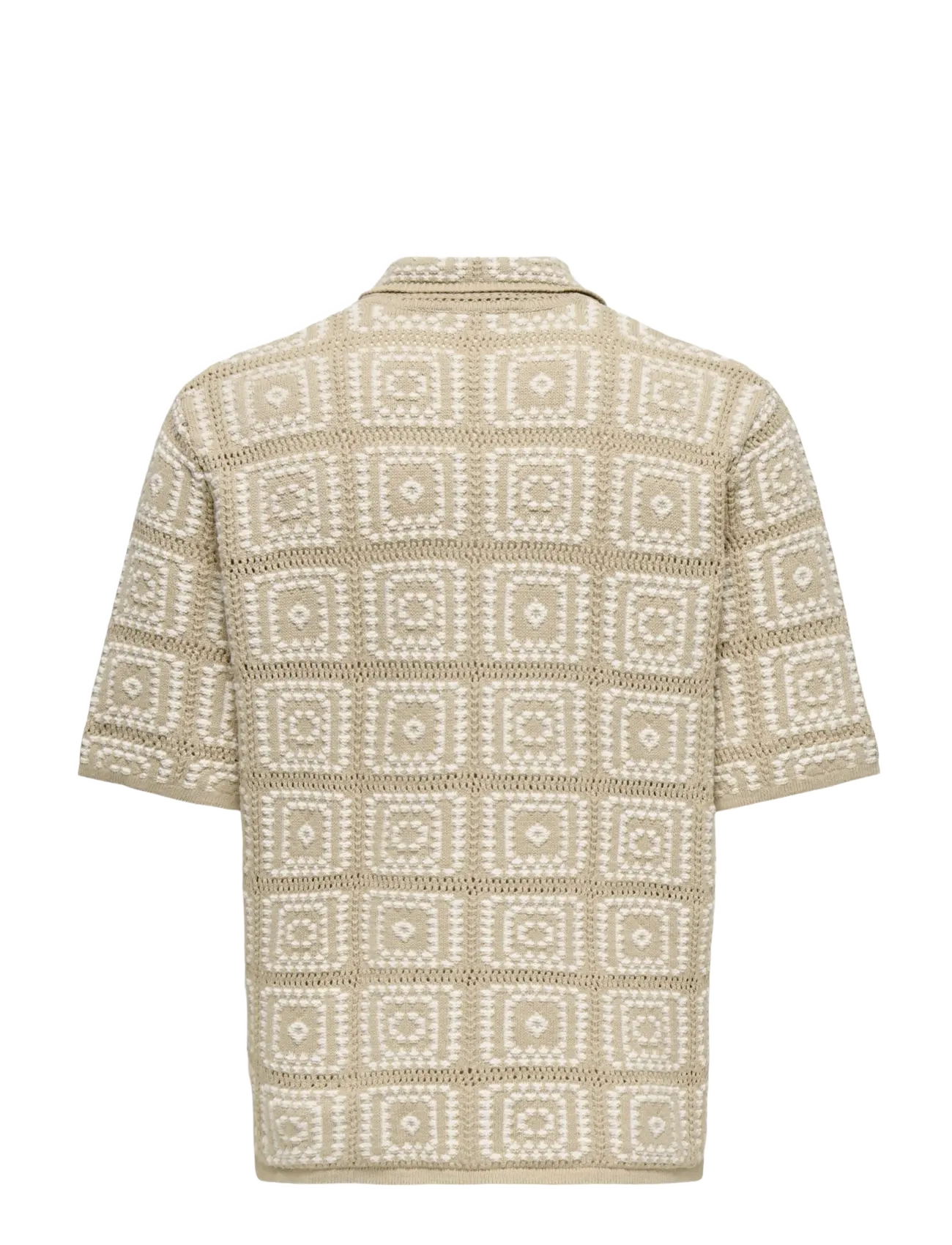 ONLY & SONS - ONSBART RLX 5 SS SHIRT KNIT - kurzarmhemden - silver lining - 2
