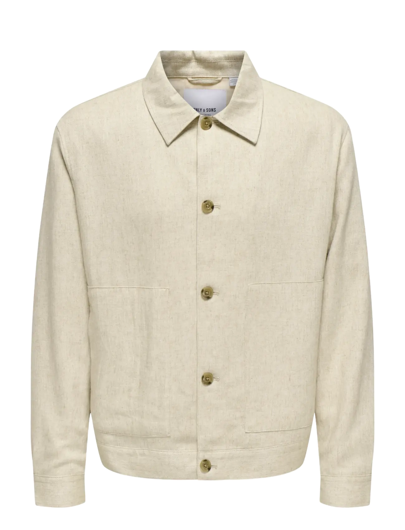 ONLY & SONS -Onseliot Structure 0075 Jacket Cs, M, Jackets, Beige - Light Männerswear