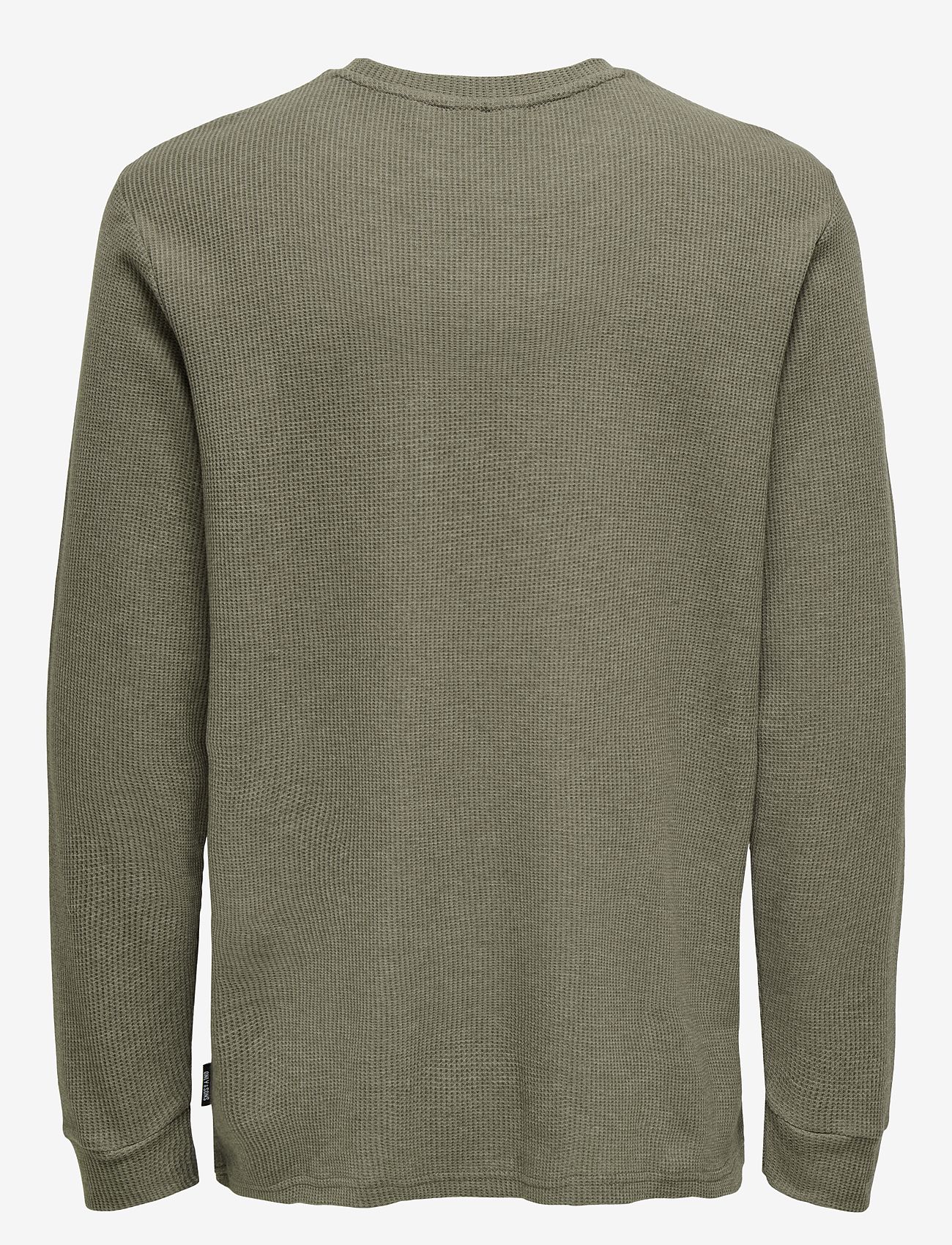 ONLY & SONS - ONSWAFFLE RLX LS TEE - die niedrigsten preise - bungee cord - 1