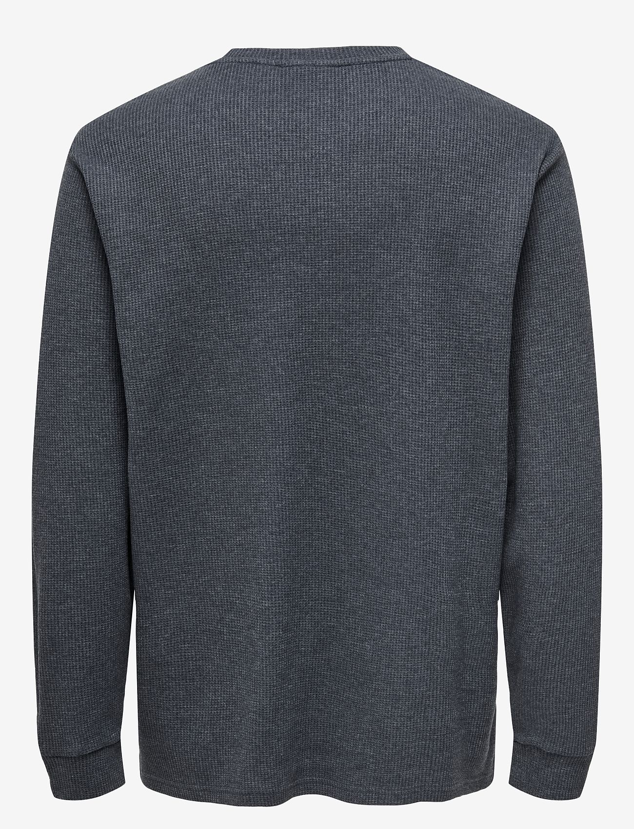 ONLY & SONS - ONSWAFFLE RLX LS TEE - dark navy - 1