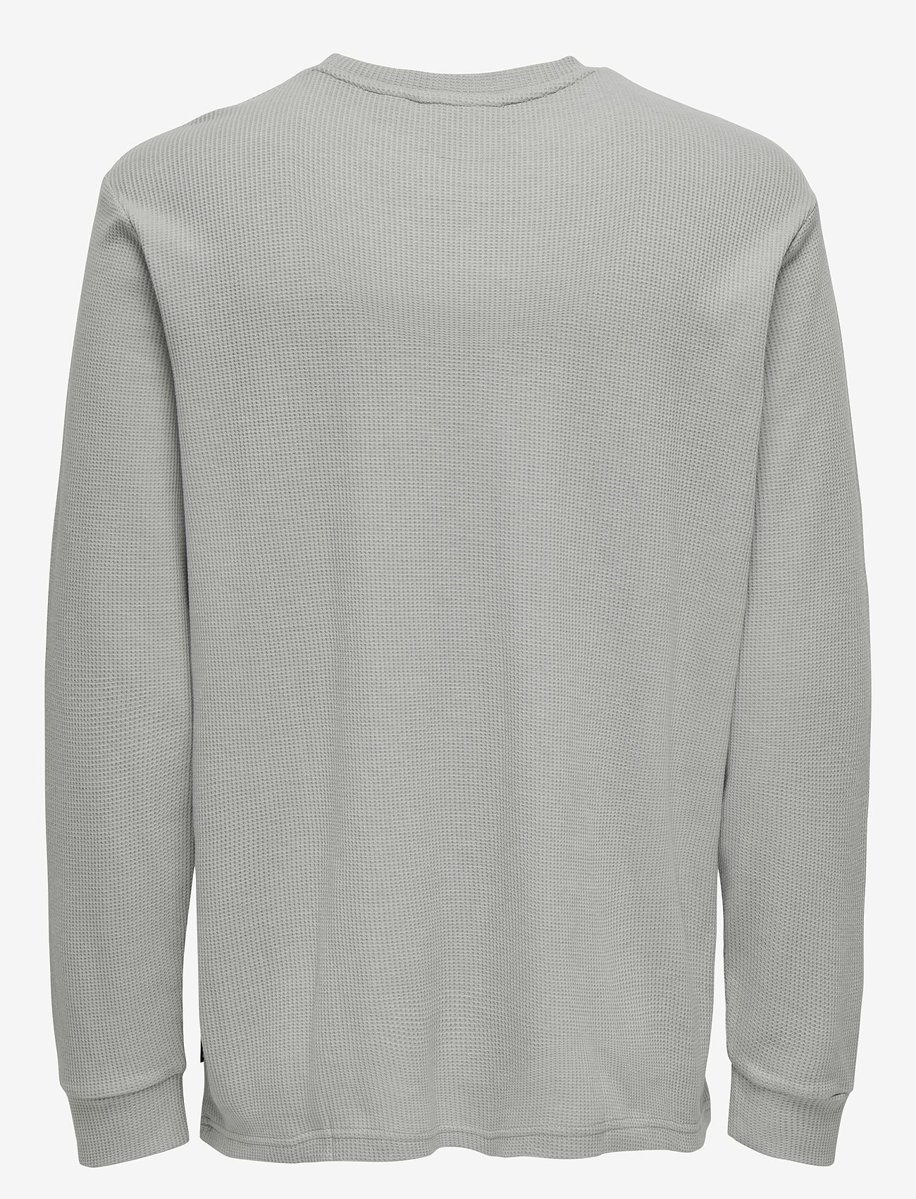 ONLY & SONS - ONSWAFFLE RLX LS TEE - collections - limestone - 1