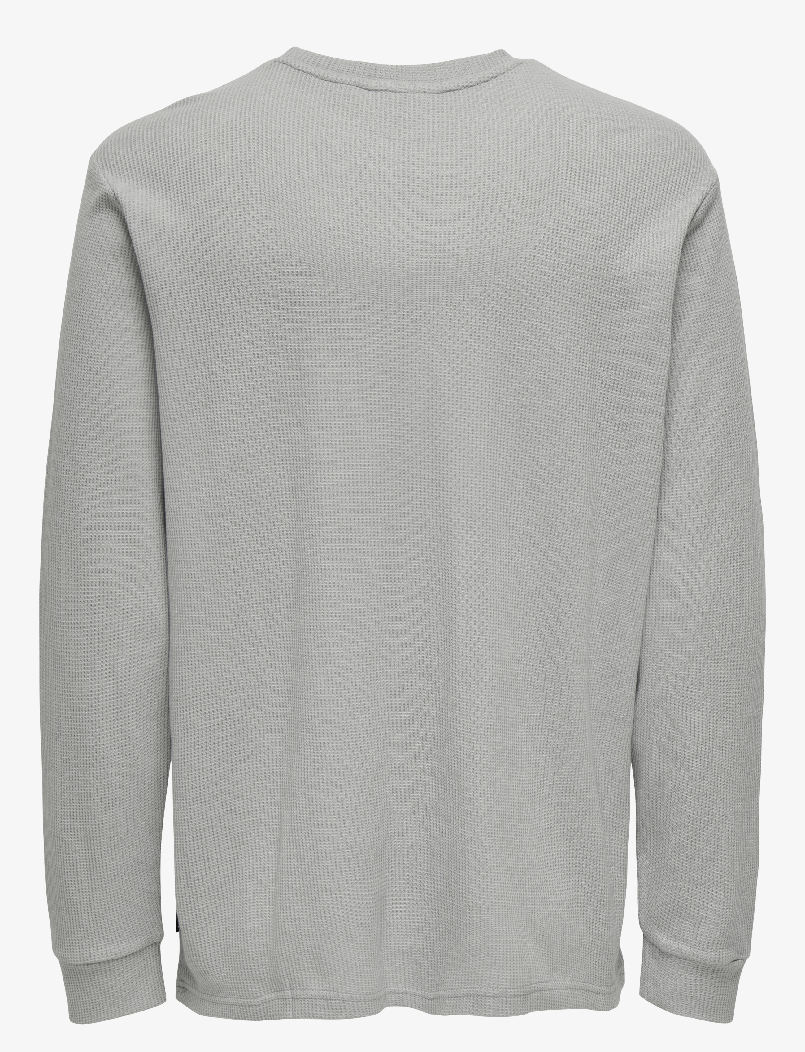 ONLY & SONS - ONSWAFFLE RLX LS TEE - limestone - 1