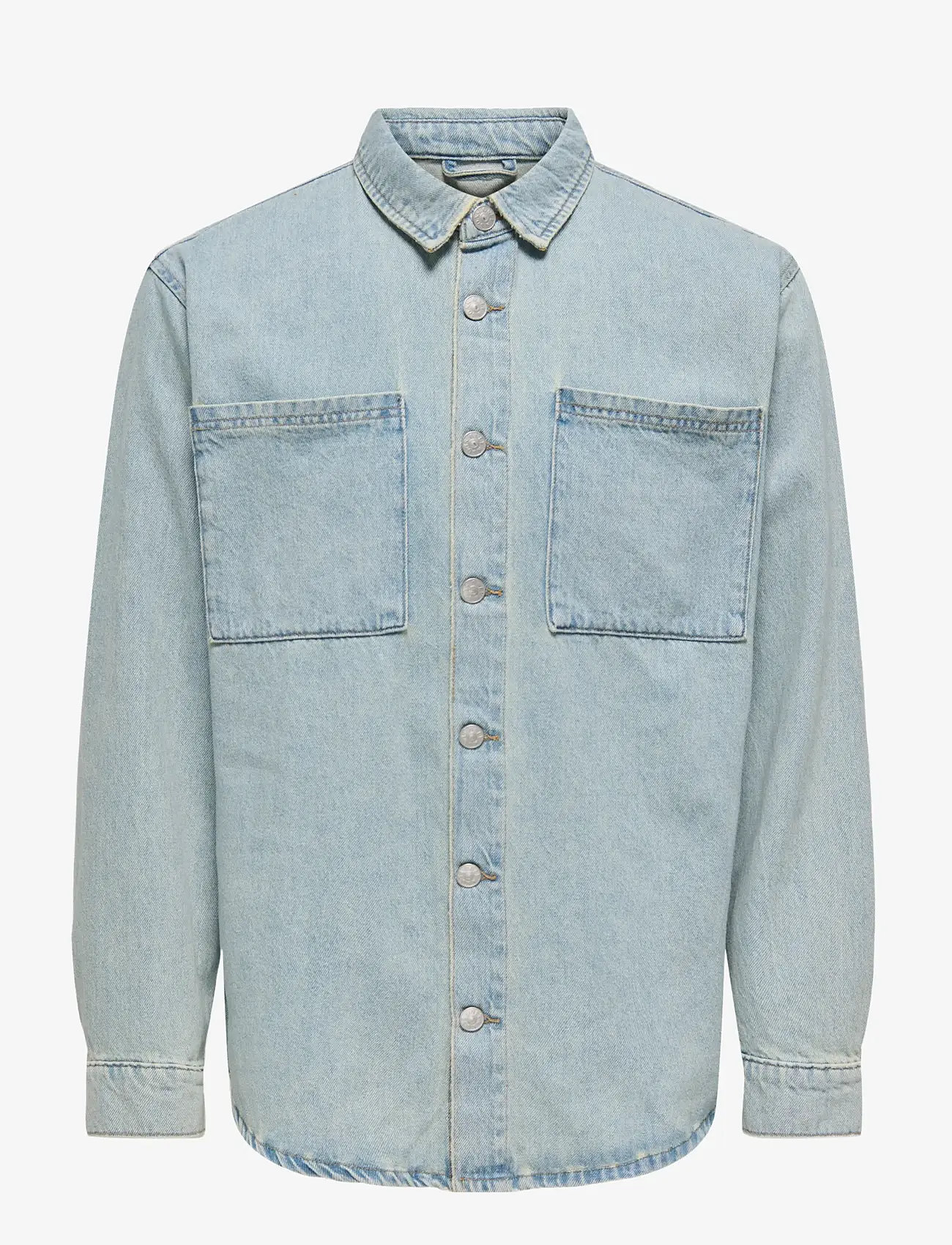 ONLY & SONS - ONSALP BOX TAI DNM JACKET - teksatagid - light blue denim - 0